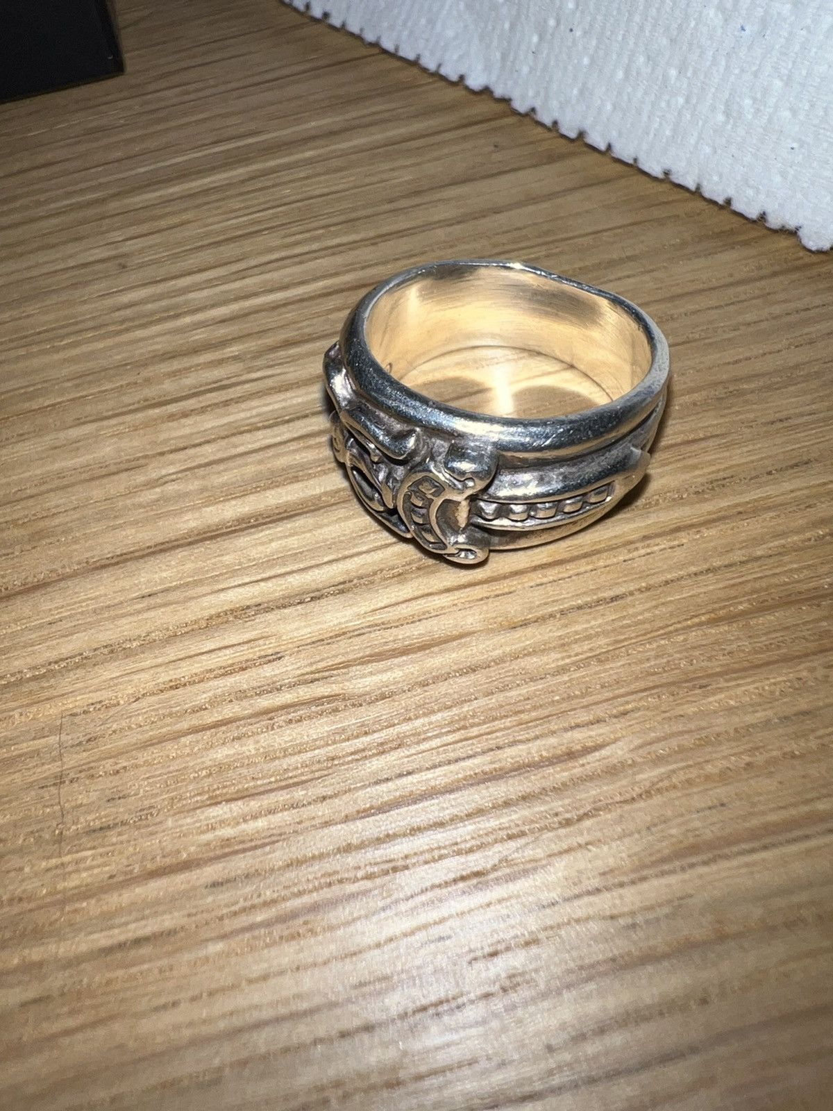 RARE 1992 CHROME HEARTS STERLING SILVER ORNATE CROSS RING SZ