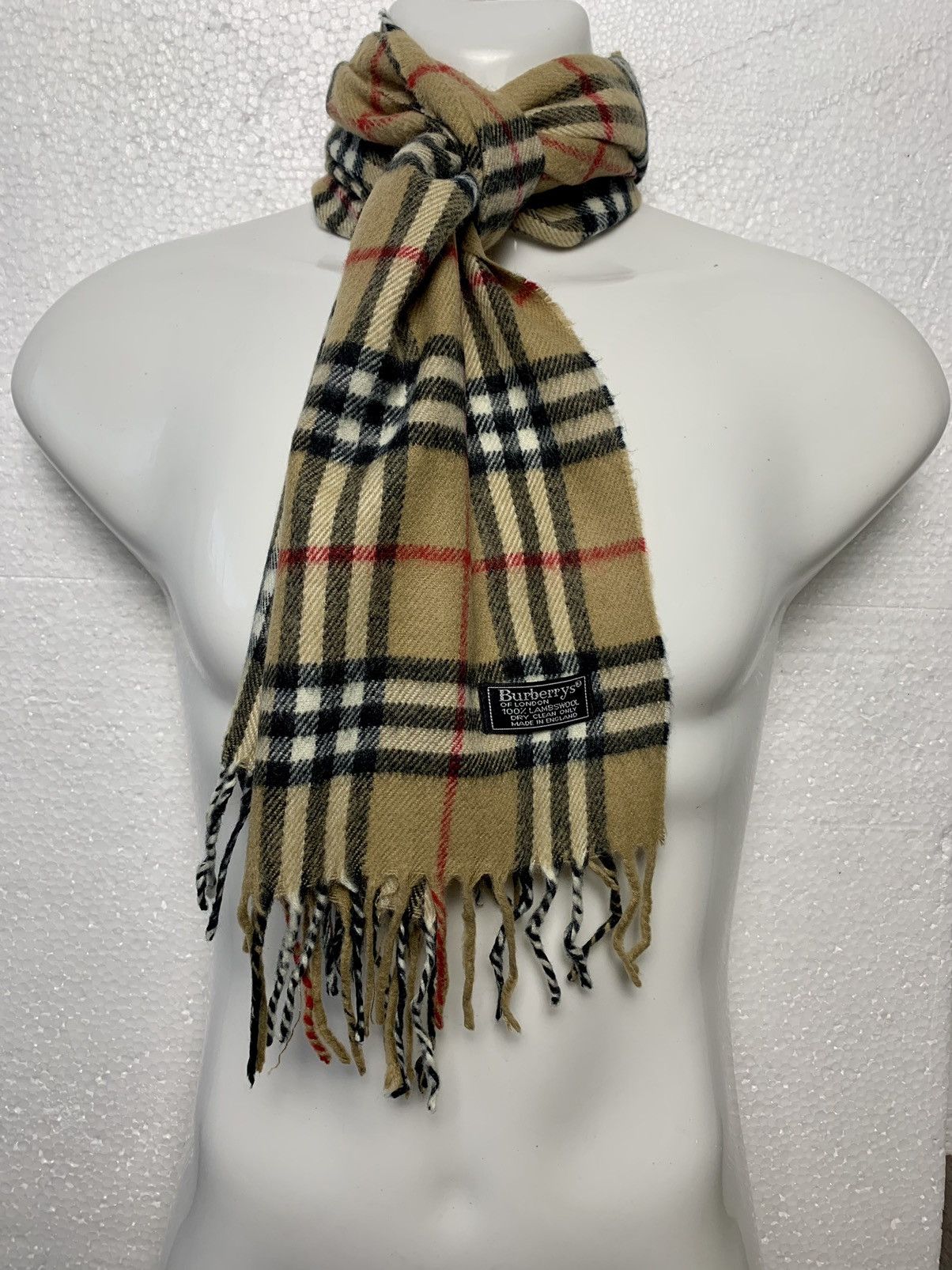 Burberry × Designer Burberry Muffler 100% Lambswool Size ONE SIZE - 1 Thumbnail