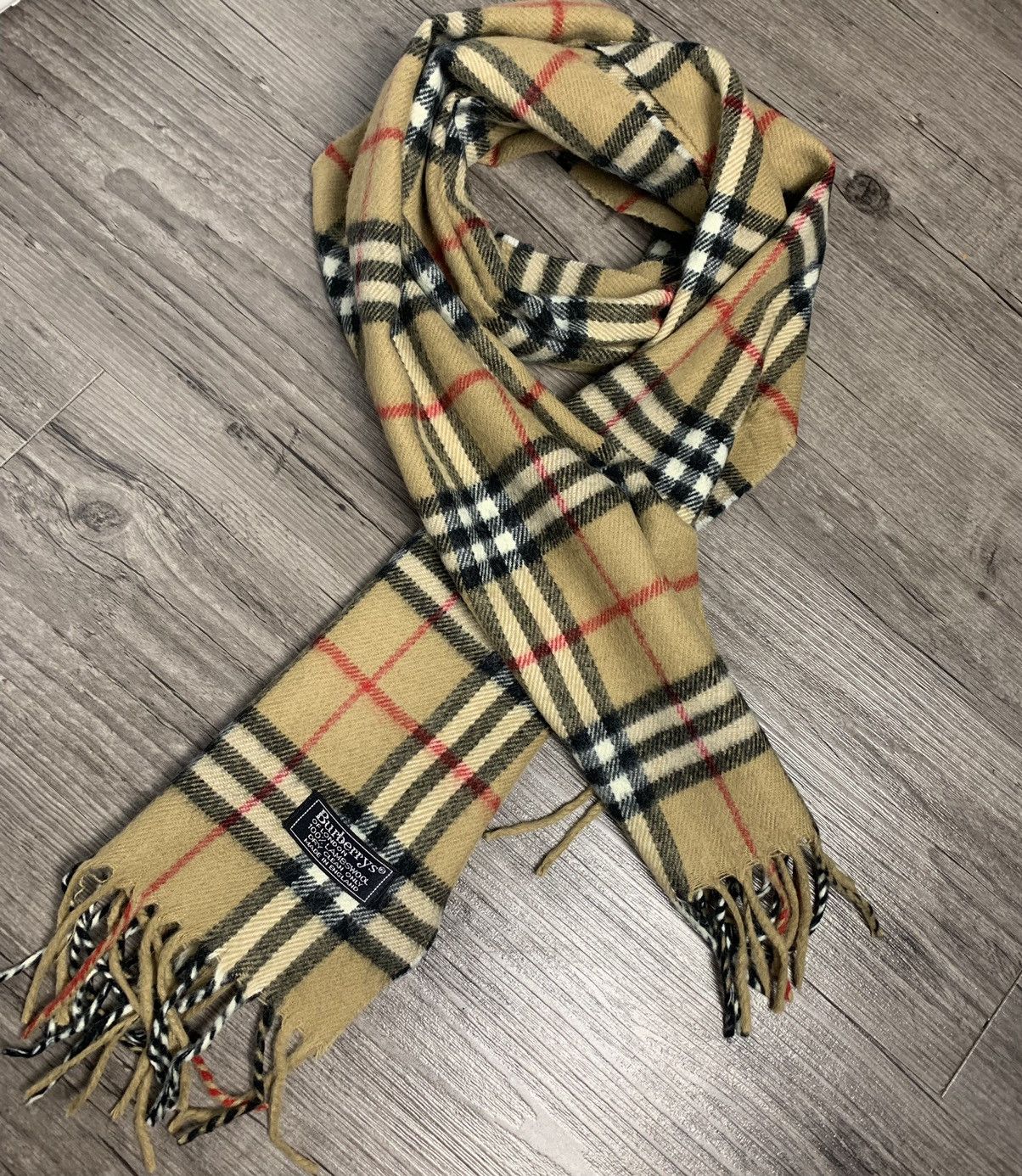 Burberry × Designer Burberry Muffler 100% Lambswool Size ONE SIZE - 4 Thumbnail