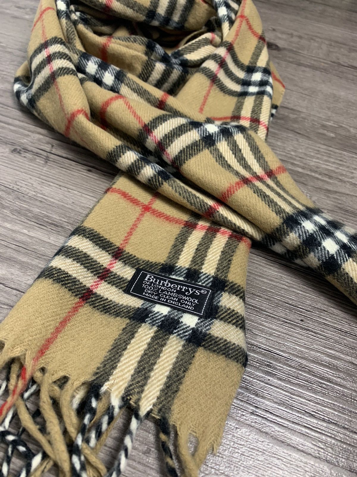 Burberry × Designer Burberry Muffler 100% Lambswool Size ONE SIZE - 3 Thumbnail