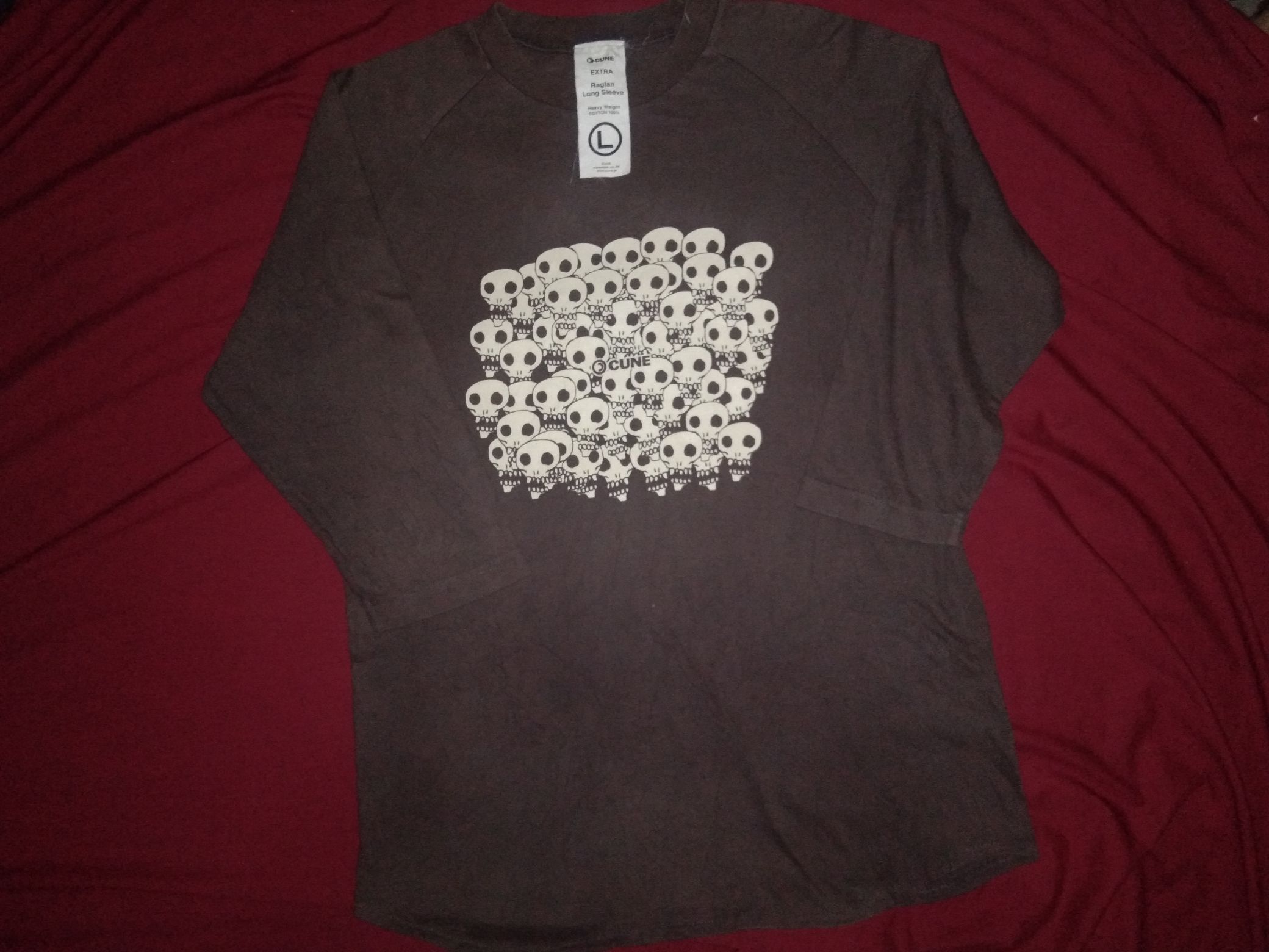 Japanese Brand Cune Japan Raglan shirt skulls designer Hironori Yasuda Size US M / EU 48-50 / 2 - 2 Thumbnail