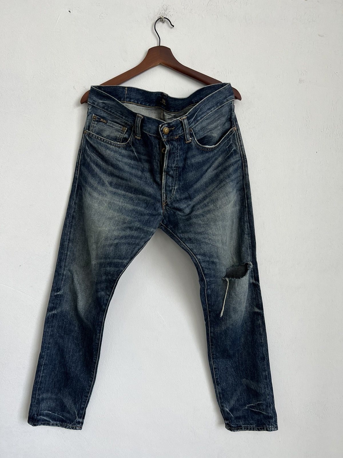 Polo Ralph Lauren Polo Ralph Lauren Distressed Denim Jeans Size US 34 / EU 50 - 1 Thumbnail
