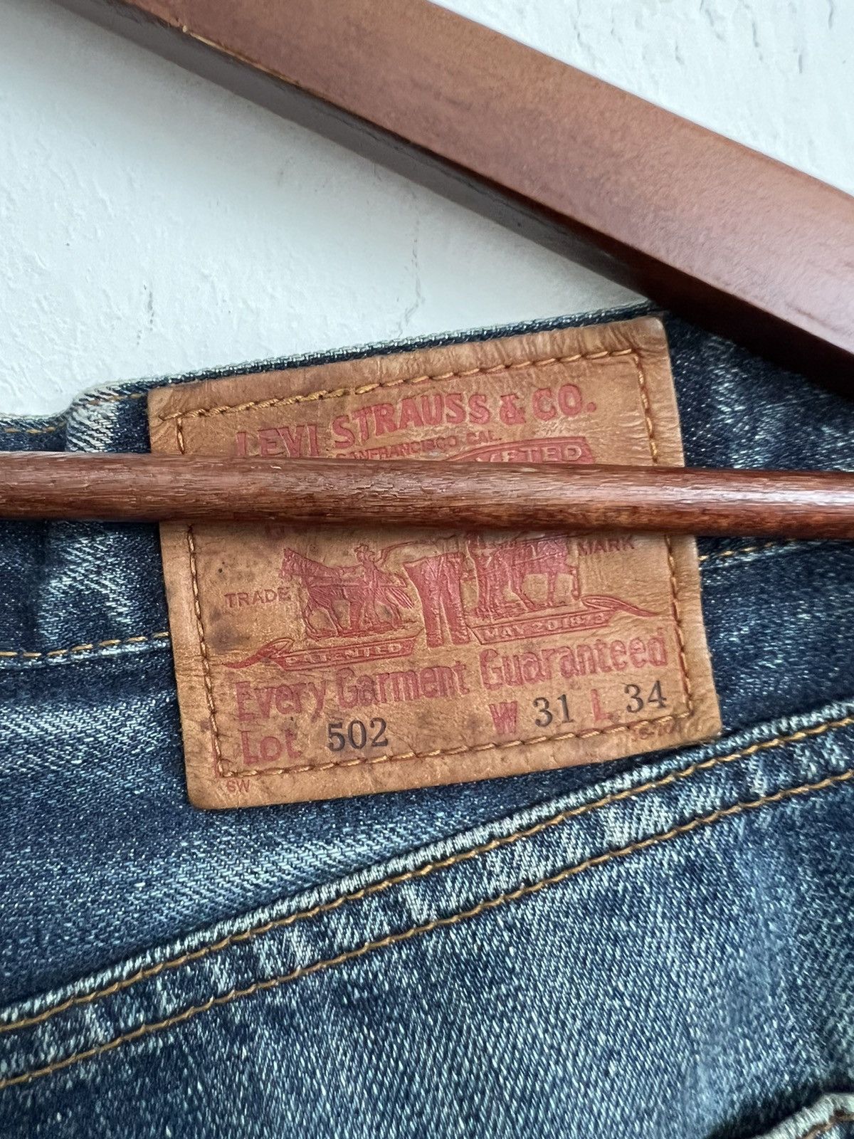 Levi's Vintage 90’s Levis 502 Rare Custom Design Denim Jeans Size US 30 / EU 46 - 9 Thumbnail