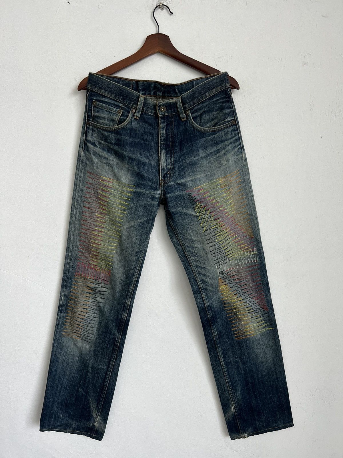 Levi's Vintage 90’s Levis 502 Rare Custom Design Denim Jeans Size US 30 / EU 46 - 1 Thumbnail