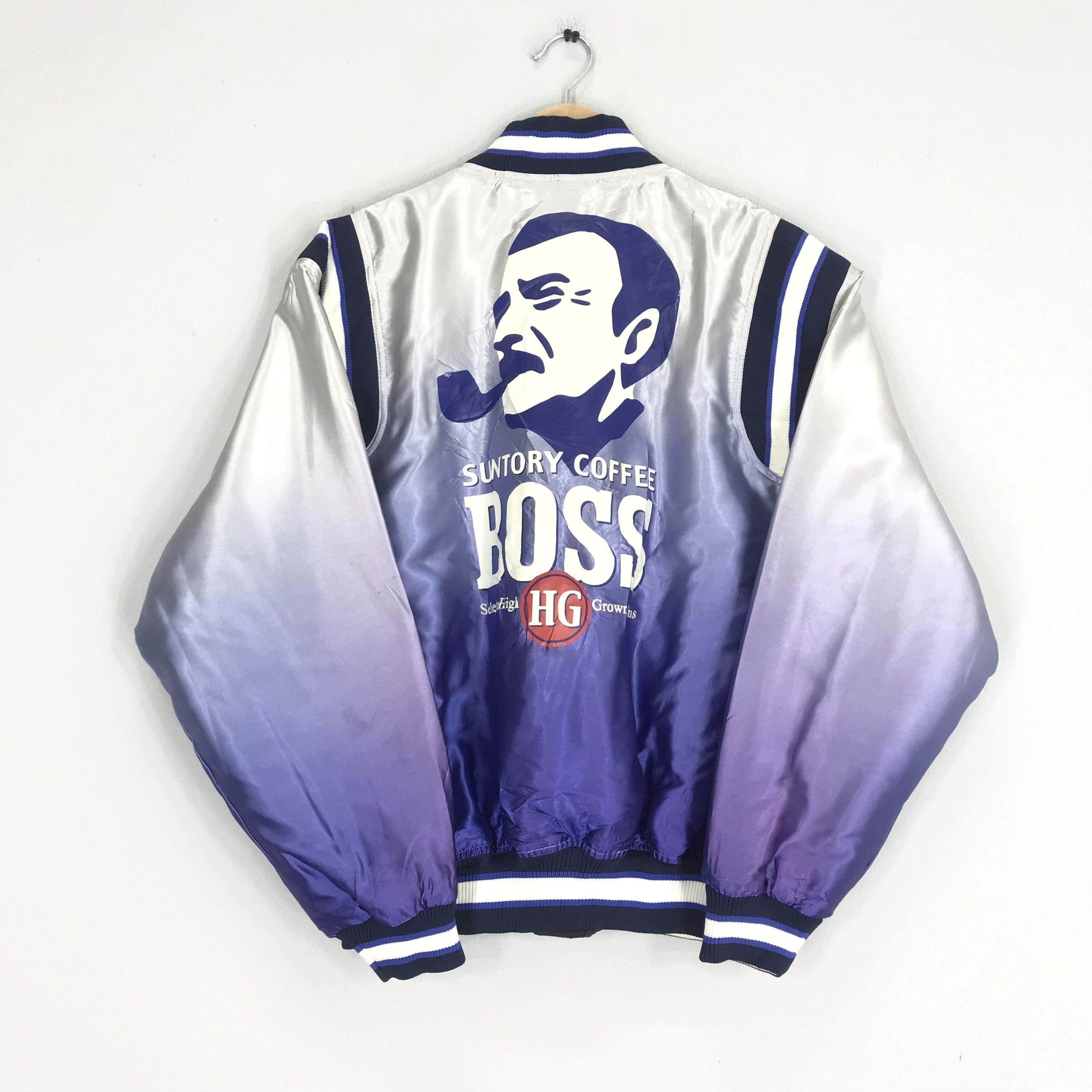 Vintage OG Suntory Boss Coffee Varsity Jacket Big Logo