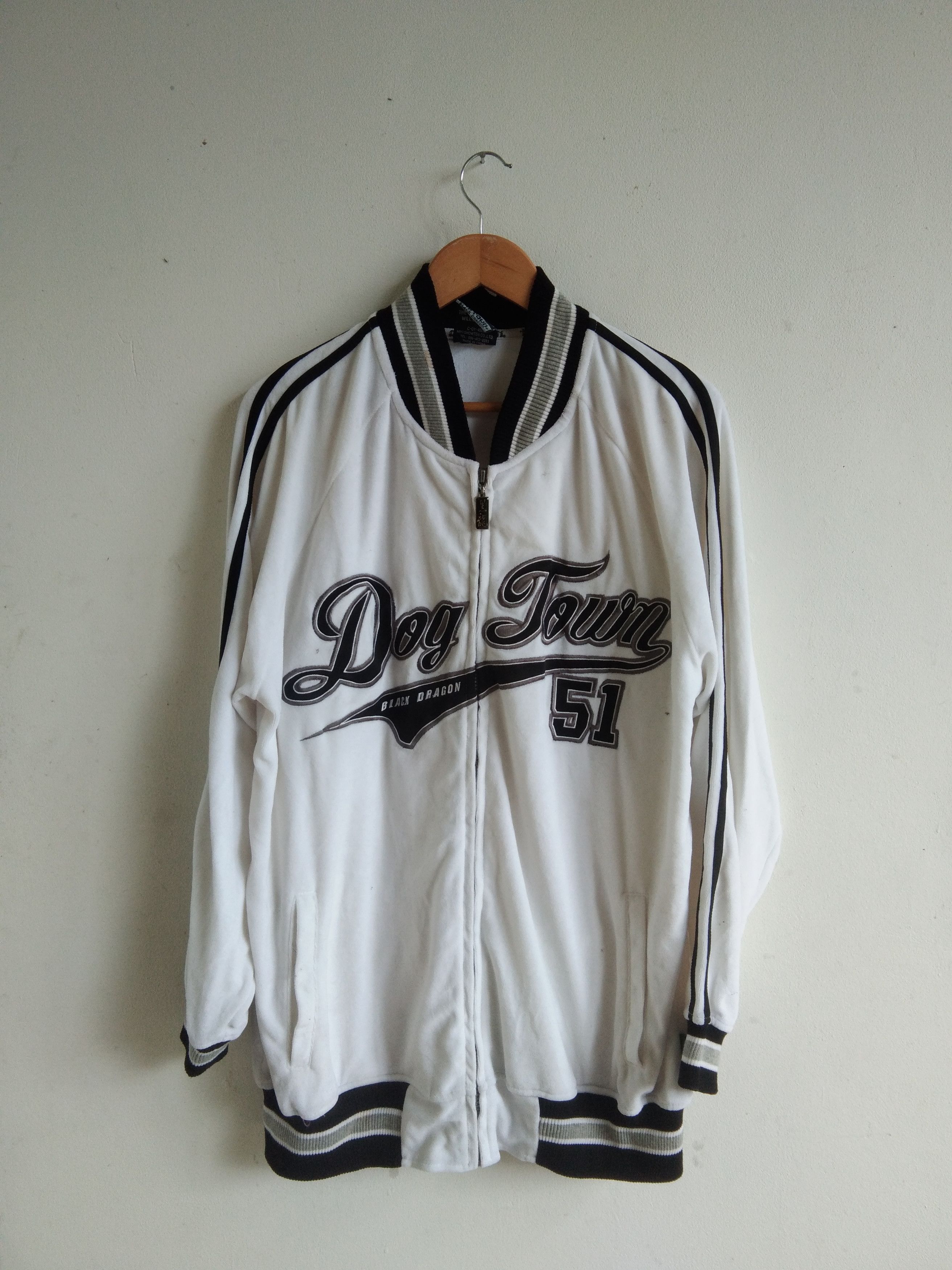 Vintage Dogtown Black Dragon Velvet Zipper Jacket