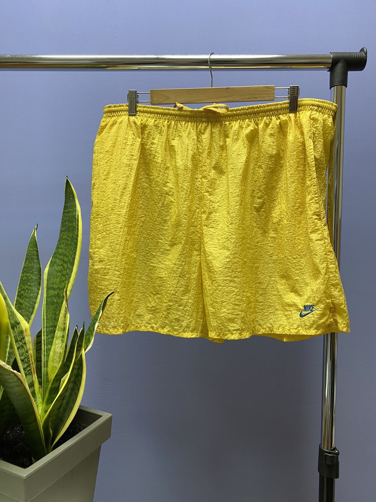 Nike × Vintage Vintage 90s Nike Big Logo Swoosh Shorts Size US 34 / EU 50 - 3 Thumbnail
