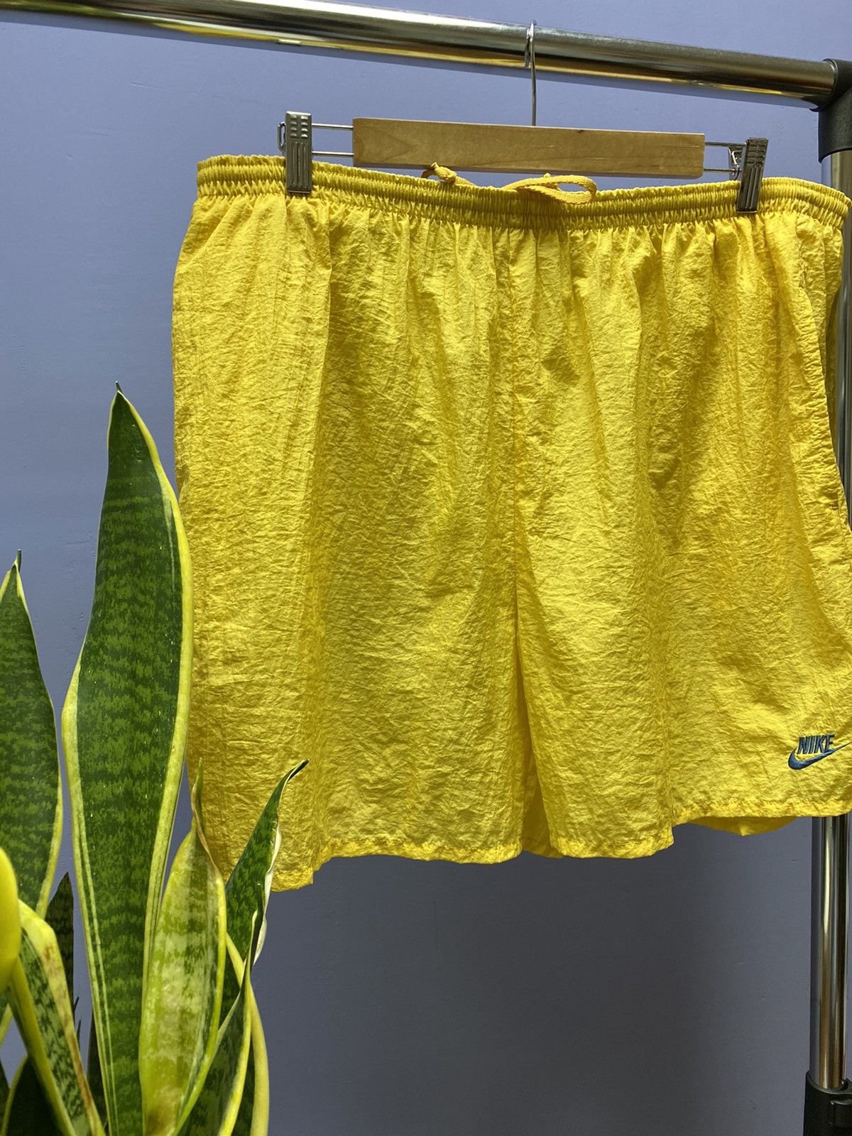 Nike × Vintage Vintage 90s Nike Big Logo Swoosh Shorts Size US 34 / EU 50 - 5 Thumbnail