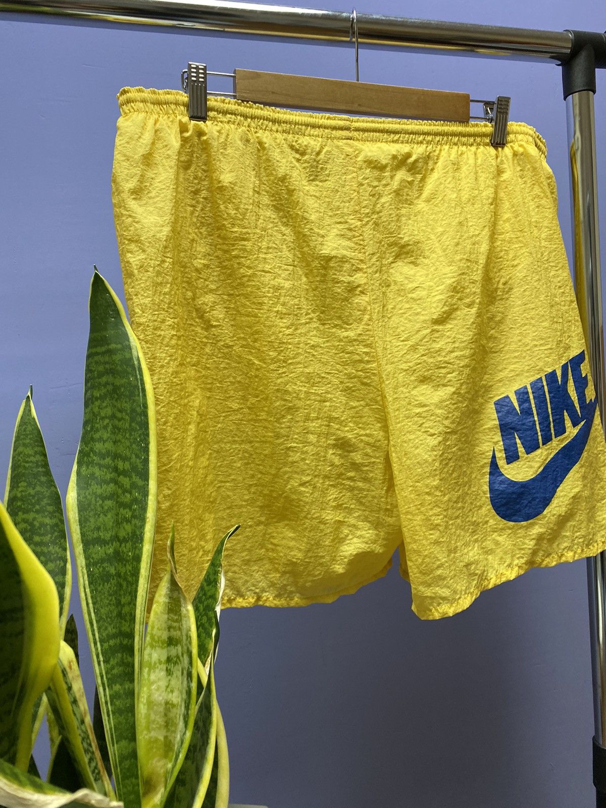 Nike × Vintage Vintage 90s Nike Big Logo Swoosh Shorts Size US 34 / EU 50 - 11 Thumbnail