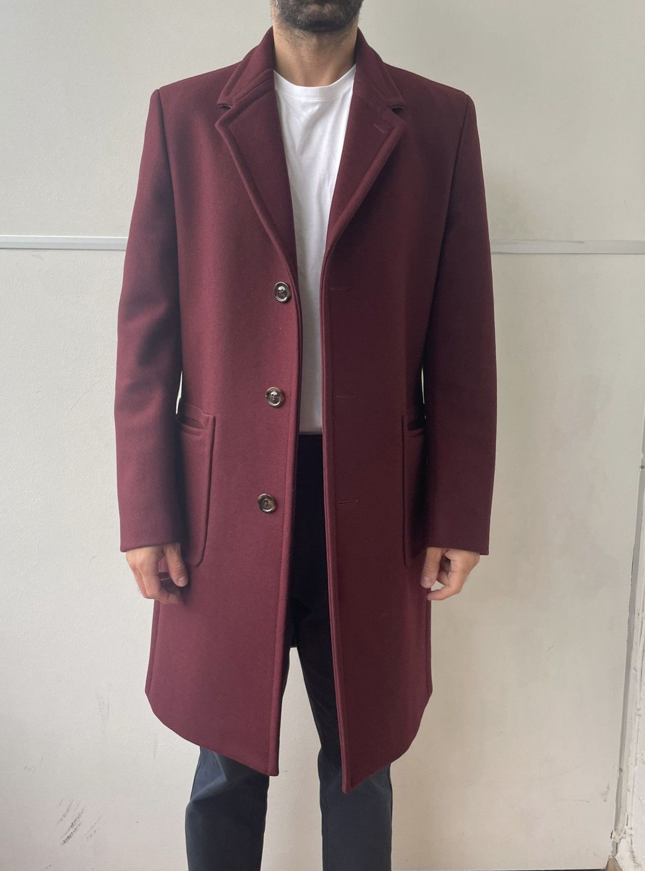 Maison Margiela Maison Margiela burgundy coat Size US M / EU 48-50 / 2 - 1 Thumbnail