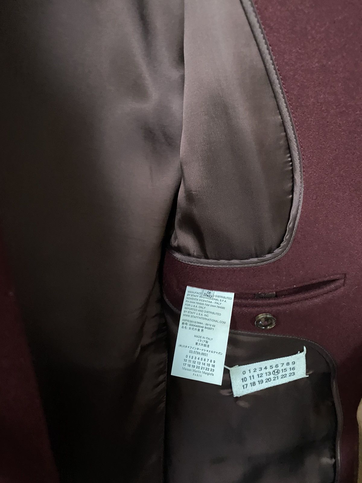Maison Margiela Maison Margiela burgundy coat Size US M / EU 48-50 / 2 - 6 Thumbnail