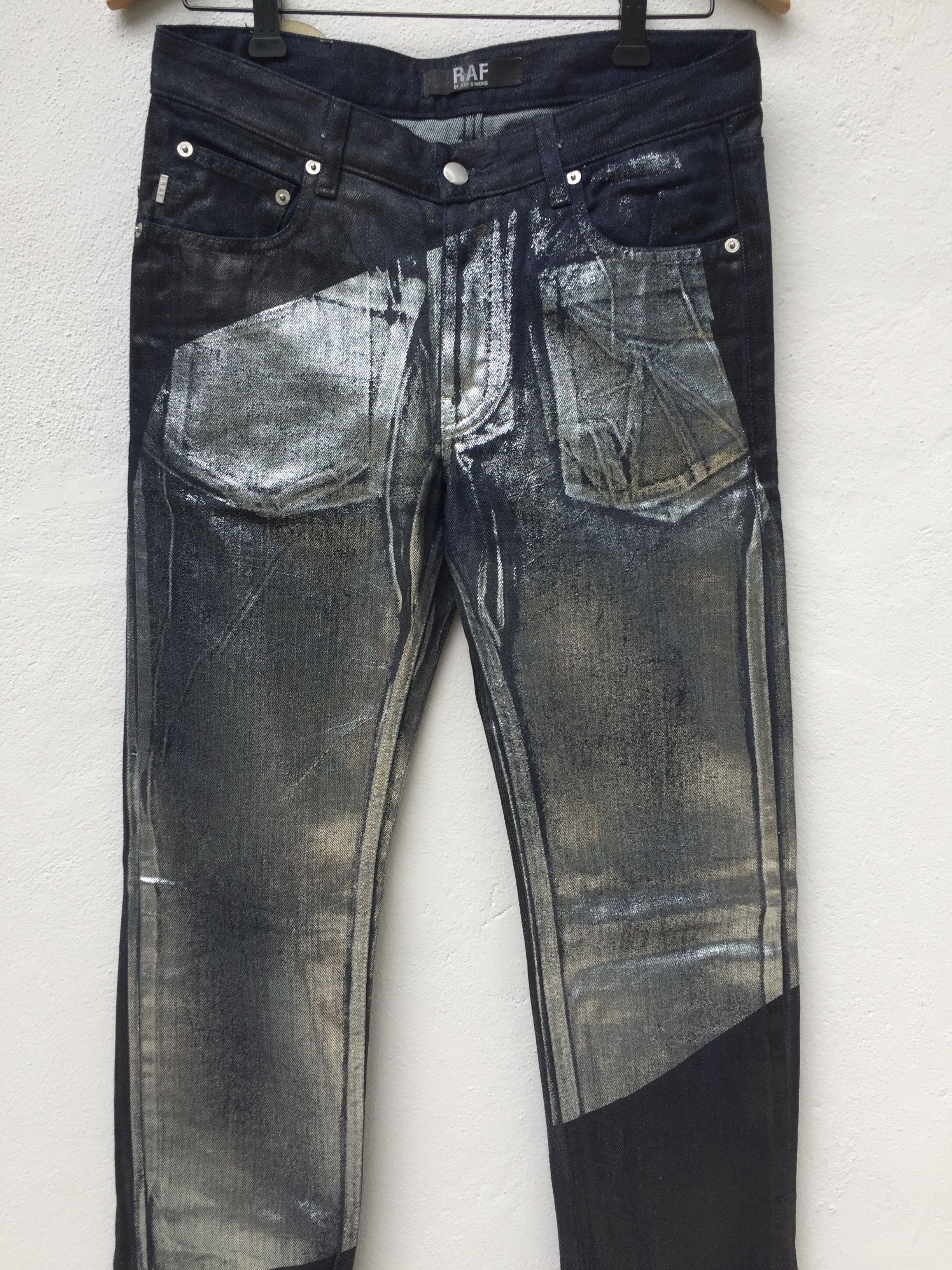 Raf Simons 2007 RAF by RAF SIMONS coated jeans | Grailed