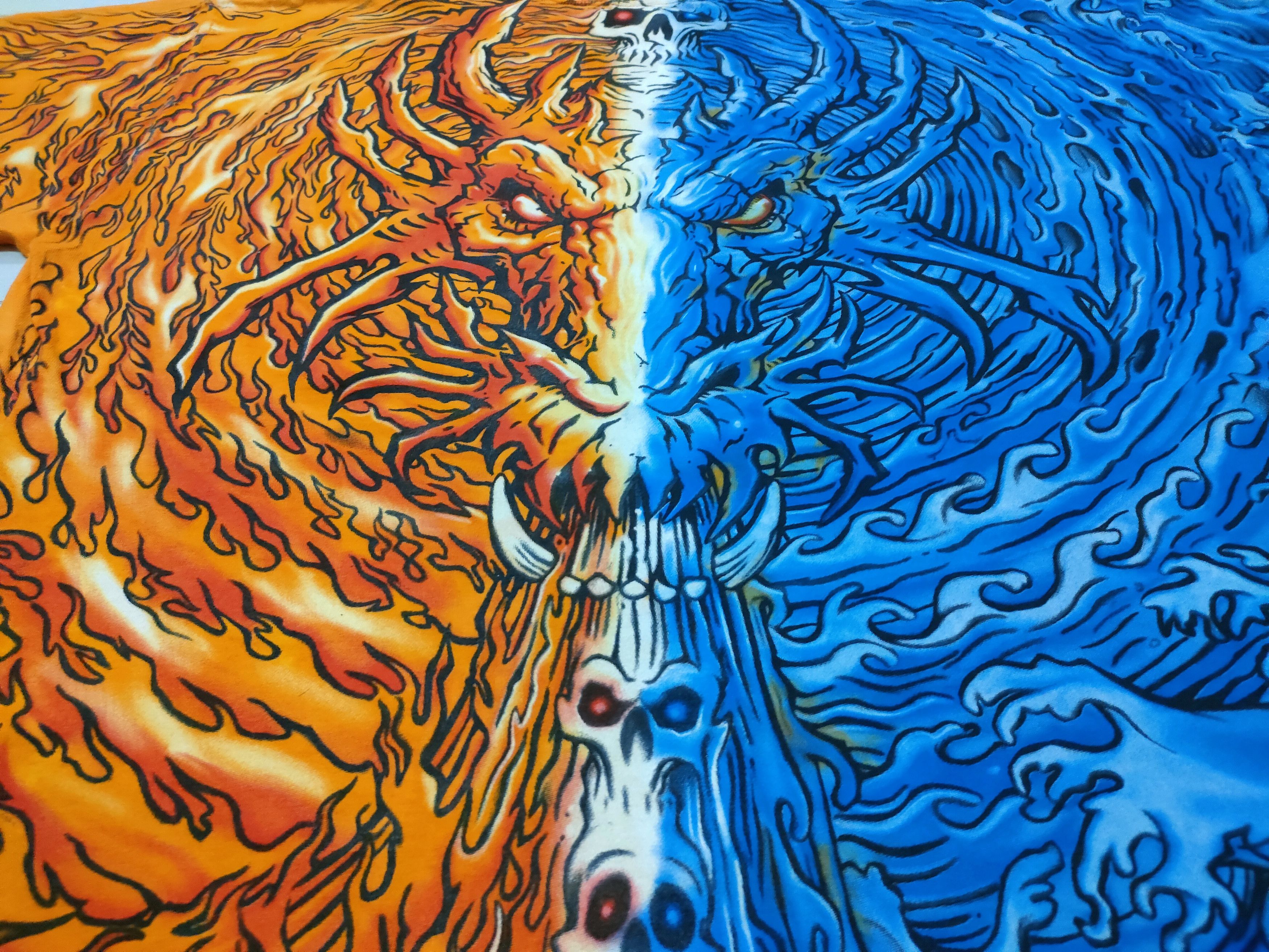Liquid Blue Very Rare Vintage Liquid Blue Dragon All Over Print Tee Size US XL / EU 56 / 4 - 10 Thumbnail