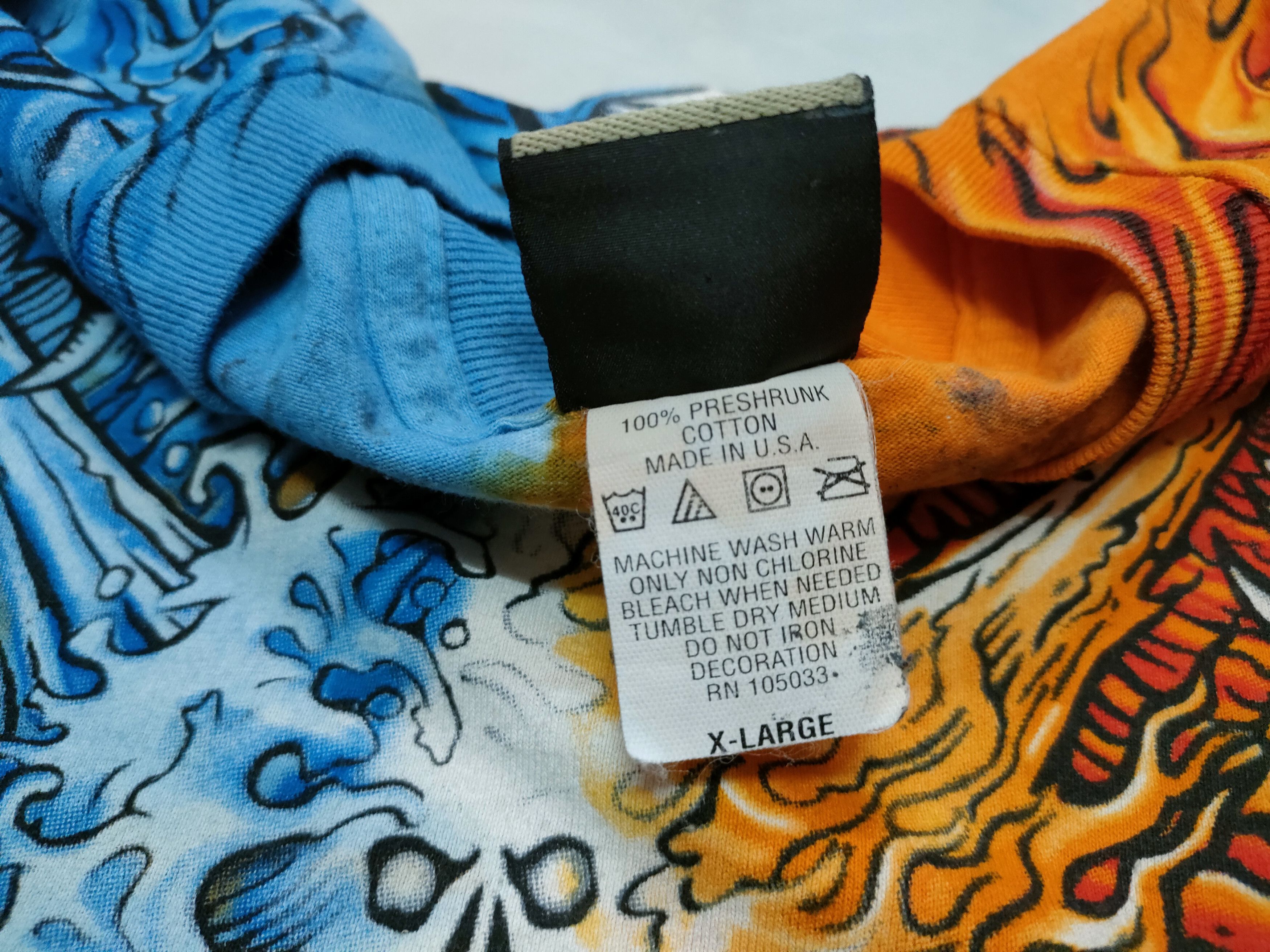 Liquid Blue Very Rare Vintage Liquid Blue Dragon All Over Print Tee Size US XL / EU 56 / 4 - 4 Thumbnail