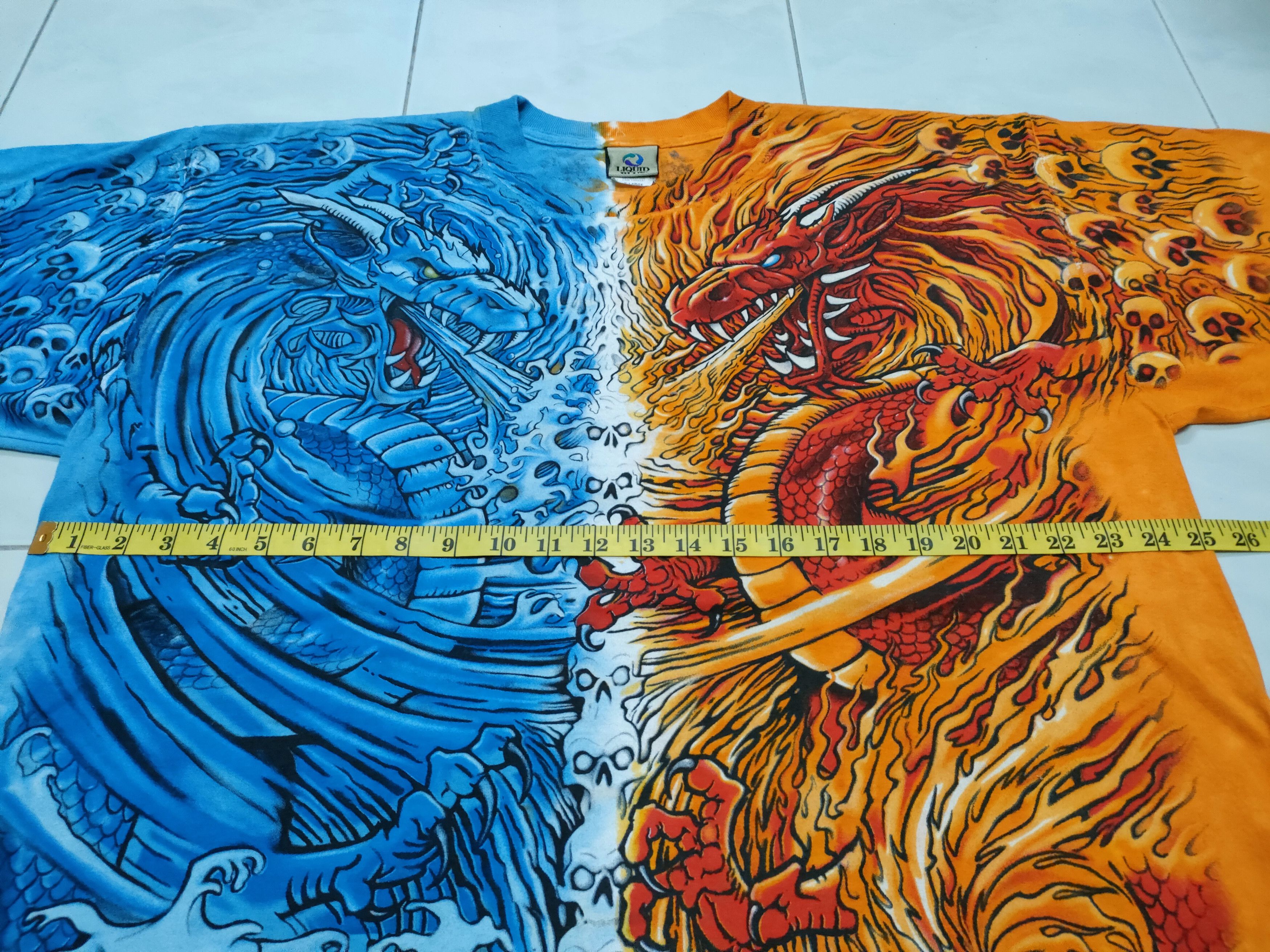 Liquid Blue Very Rare Vintage Liquid Blue Dragon All Over Print Tee Size US XL / EU 56 / 4 - 6 Thumbnail