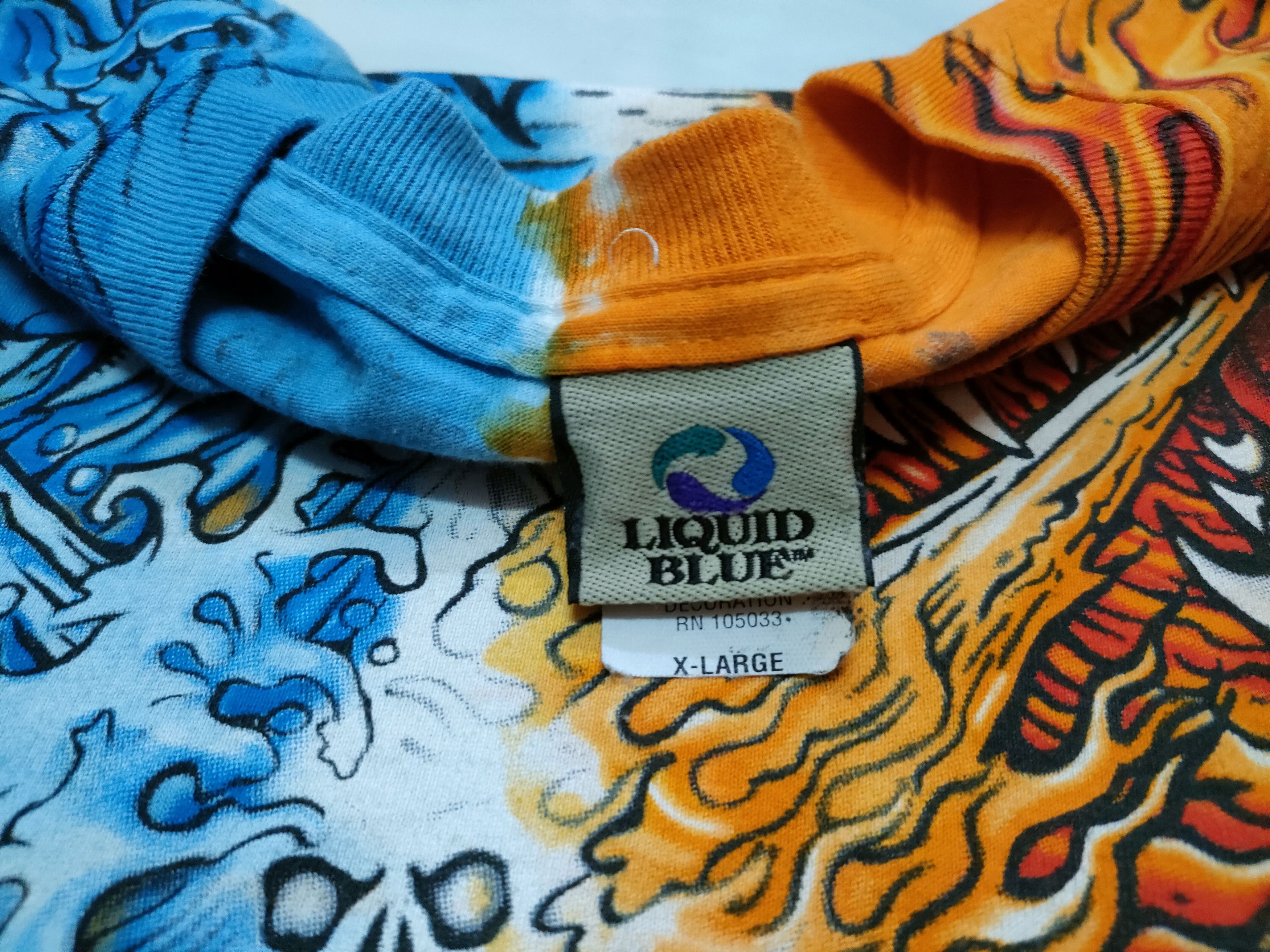 Liquid Blue Very Rare Vintage Liquid Blue Dragon All Over Print Tee Size US XL / EU 56 / 4 - 3 Thumbnail