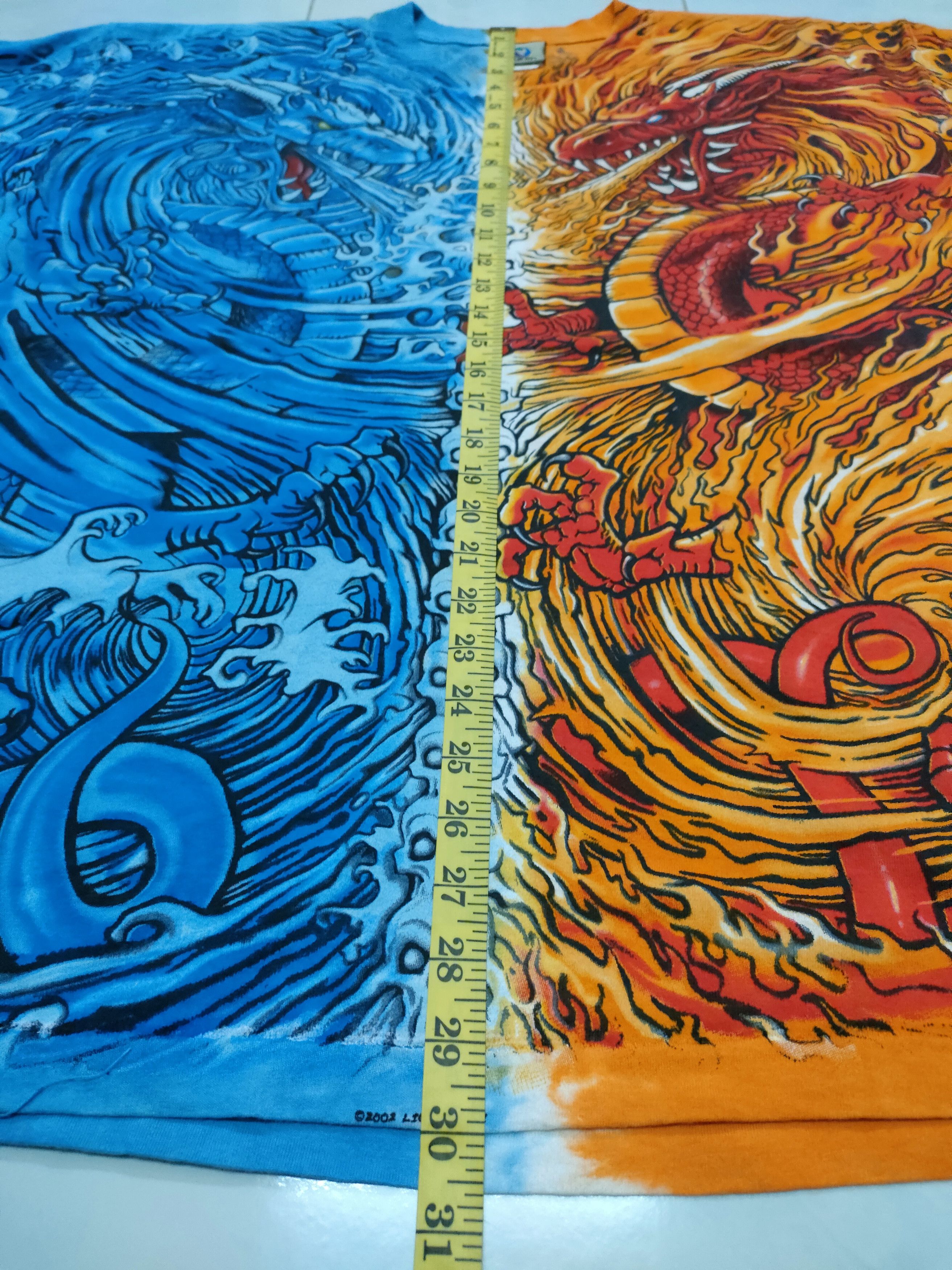 Liquid Blue Very Rare Vintage Liquid Blue Dragon All Over Print Tee Size US XL / EU 56 / 4 - 7 Thumbnail