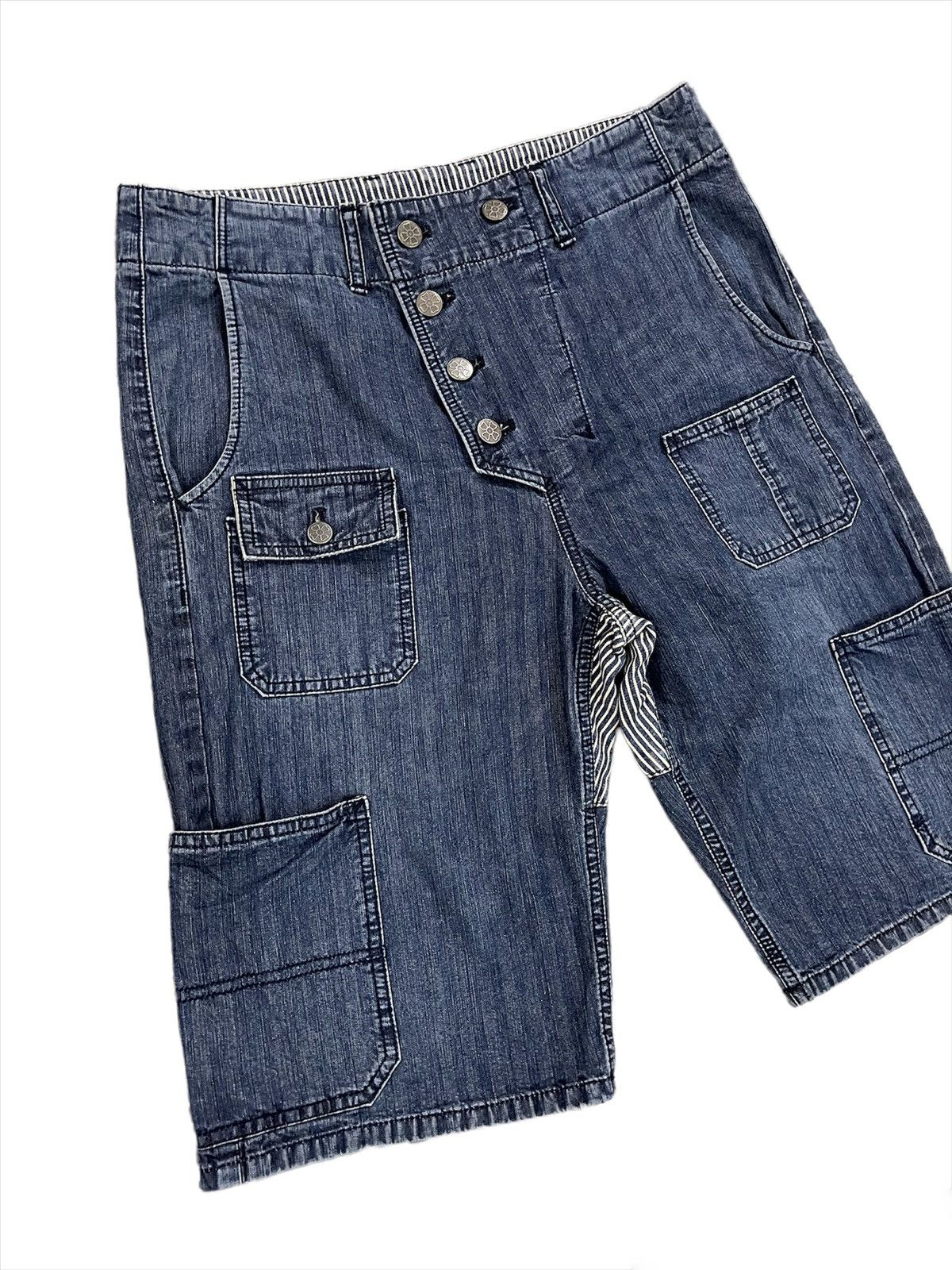 Hysteric Glamour × Japanese Brand 🇯🇵 Ozone Rocks Multipocket Shorts Denim Size US 30 / EU 46 - 2 Thumbnail