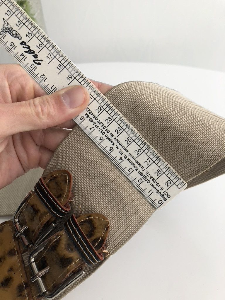 Dolce & Gabbana Dolce & Gabbana Vintage Leopard Print Elastic Belt Size ONE SIZE - 8 Thumbnail