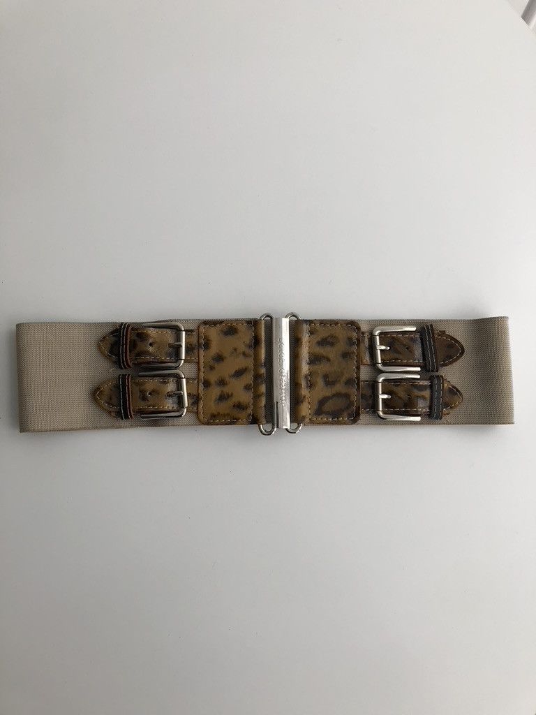 Dolce & Gabbana Dolce & Gabbana Vintage Leopard Print Elastic Belt Size ONE SIZE - 2 Thumbnail
