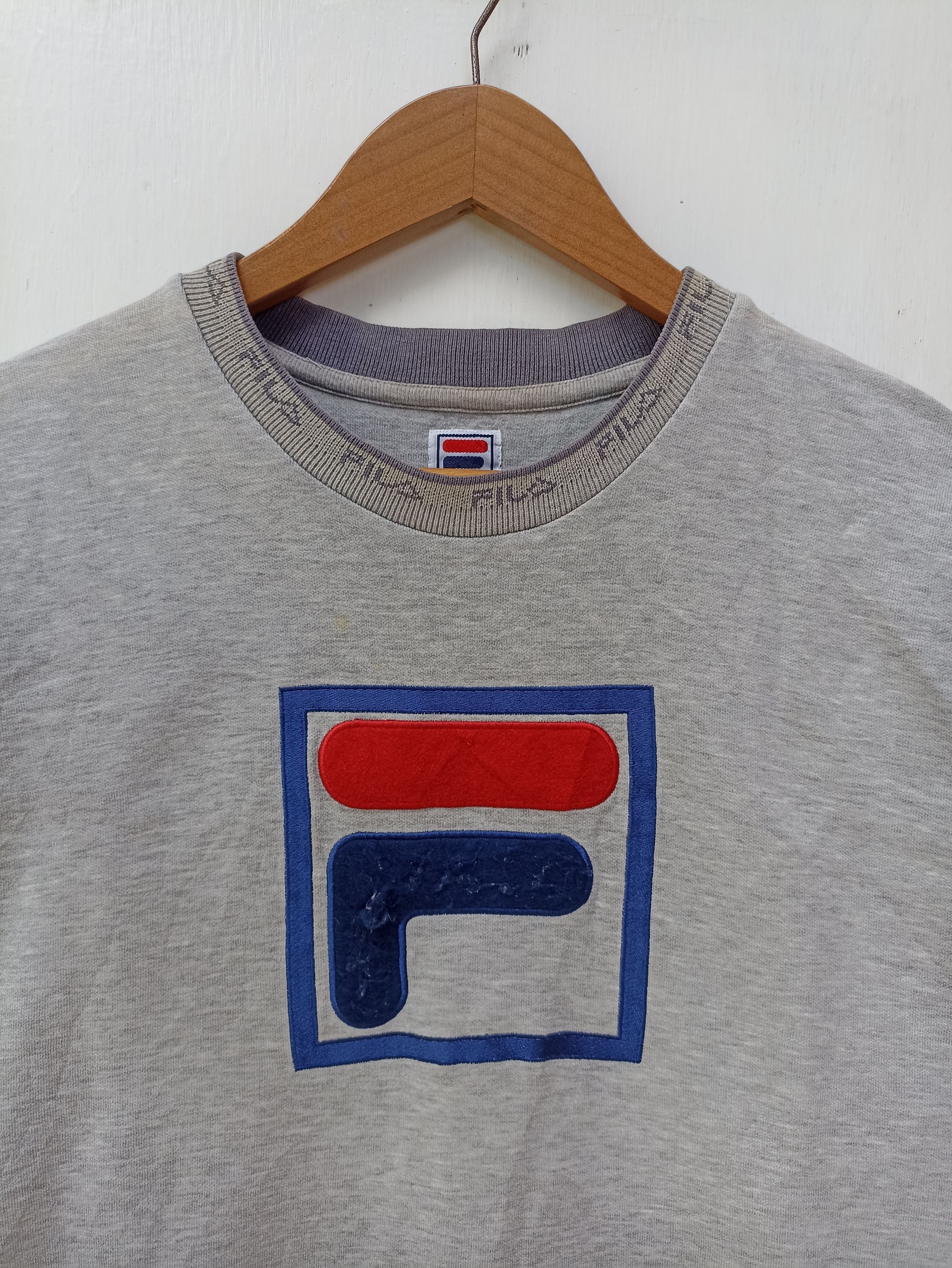 Fila 🔥 Vintage 90s Vintage Fila sweatshirt big logo Size US L / EU 52-54 / 3 - 2 Thumbnail
