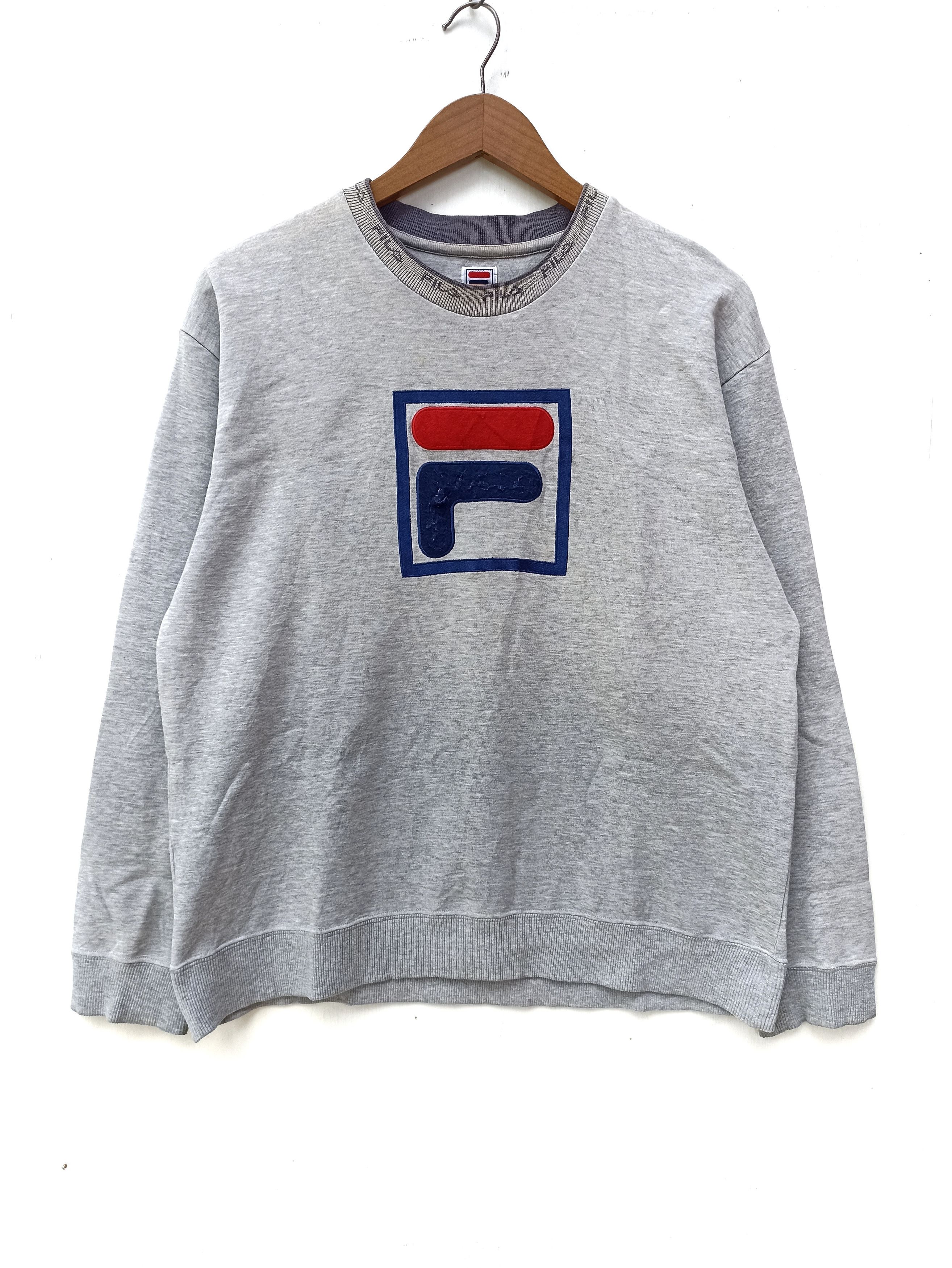 Fila 🔥 Vintage 90s Vintage Fila sweatshirt big logo Size US L / EU 52-54 / 3 - 1 Thumbnail