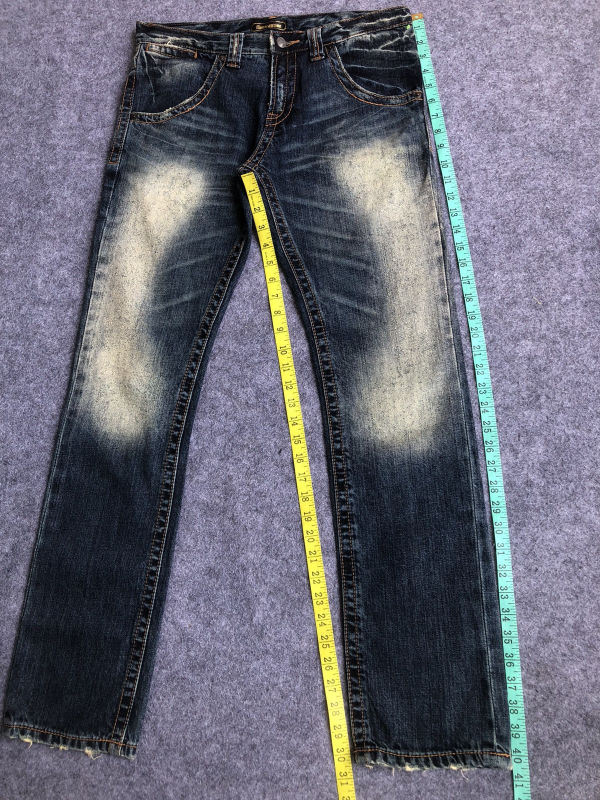 Vintage LastDrop🔥Rare🔥Japanese Designer Amarantine Straight Cut Jean Size US 33 - 13 Thumbnail