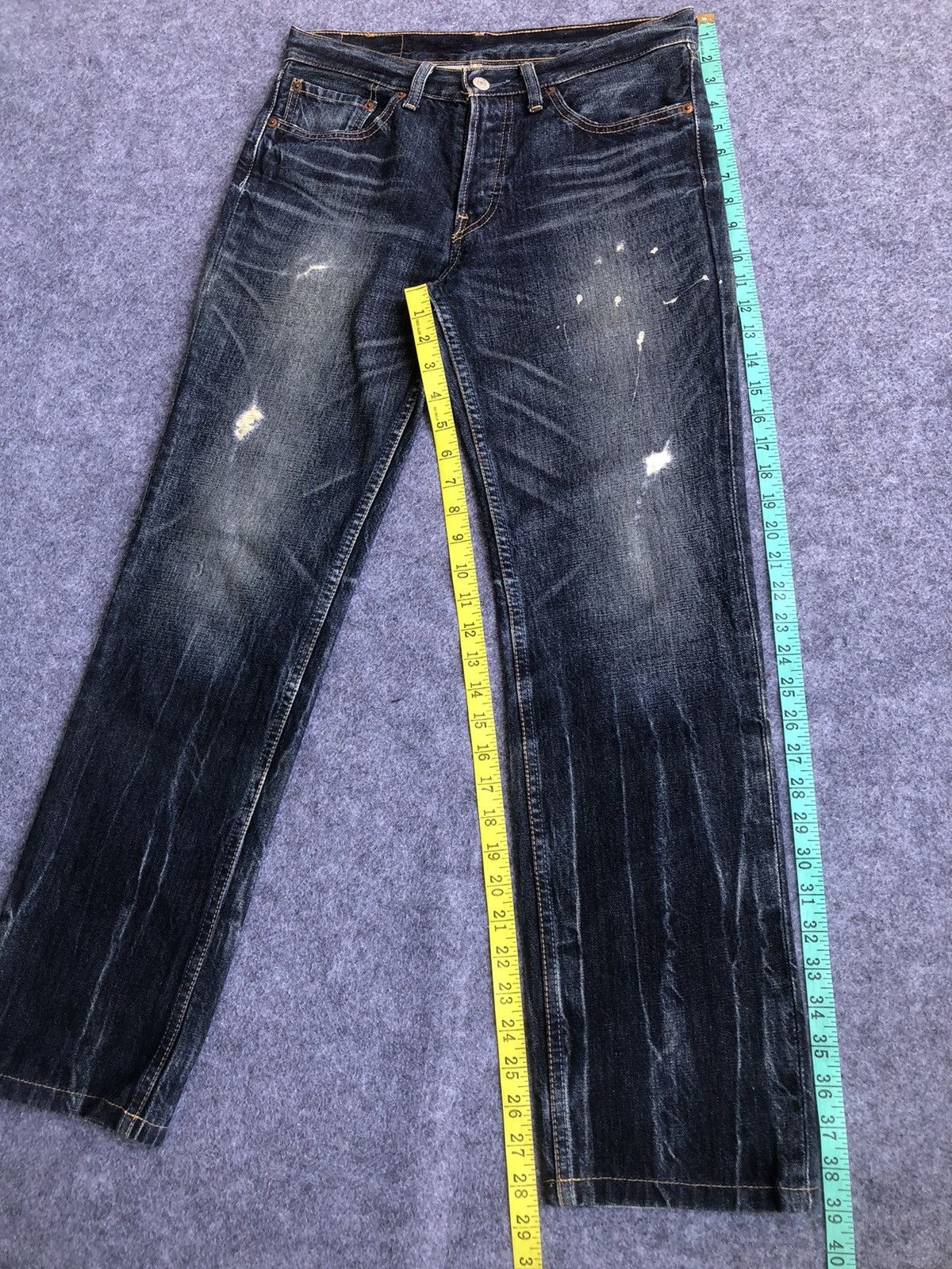 Levi's Rare🔥Vtg Levis 501 Painter Distressed Denim Jeans Size US 30 / EU 46 - 14 Thumbnail