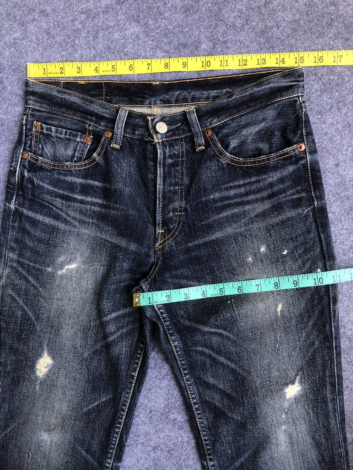 Levi's Rare🔥Vtg Levis 501 Painter Distressed Denim Jeans Size US 30 / EU 46 - 12 Thumbnail