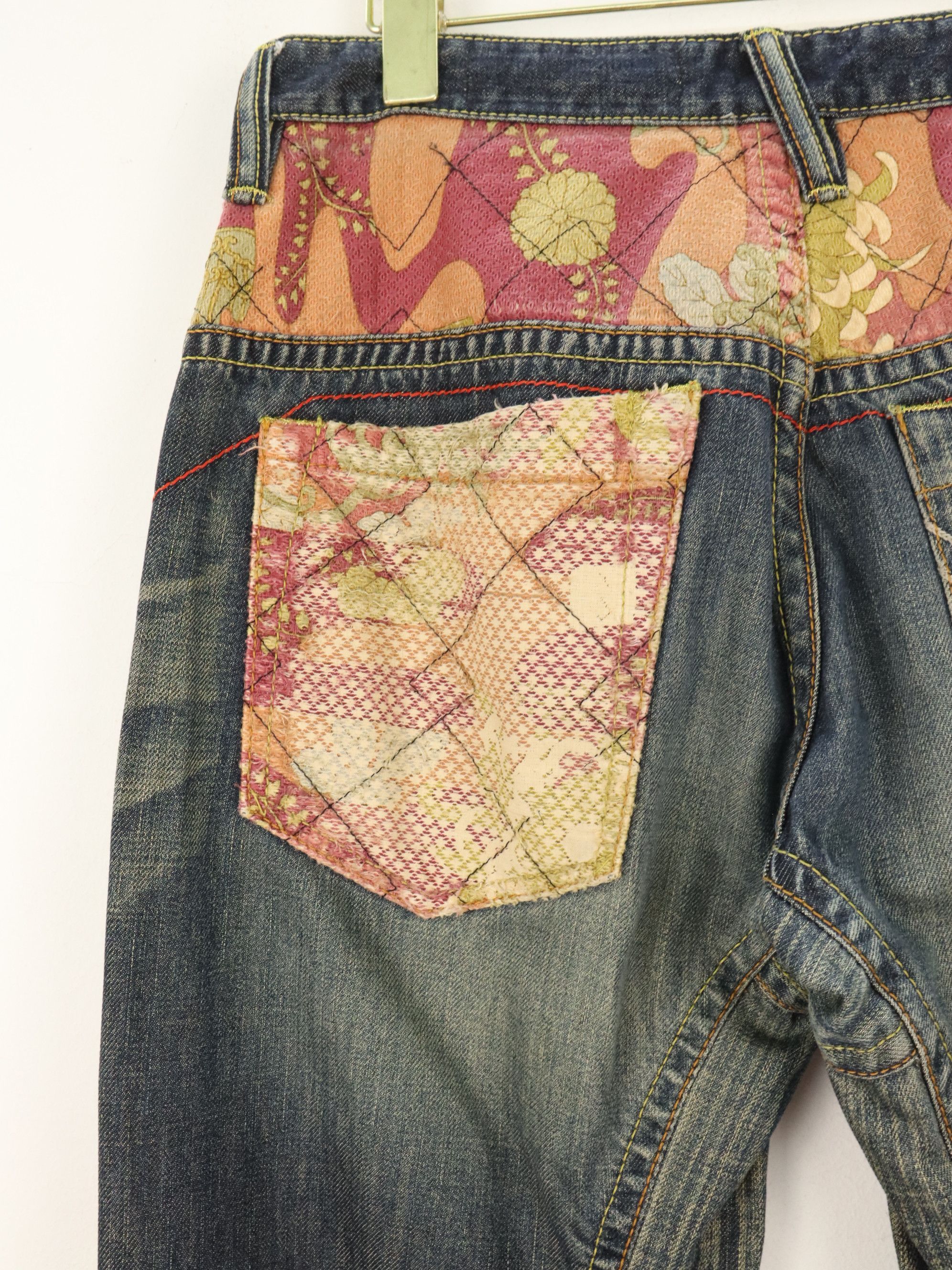 Mizra Jeans Kyoto Rare Mizra Kyoto Reconstructed Patch Seasoned Handmade Denim Size US 30 / EU 46 - 9 Thumbnail