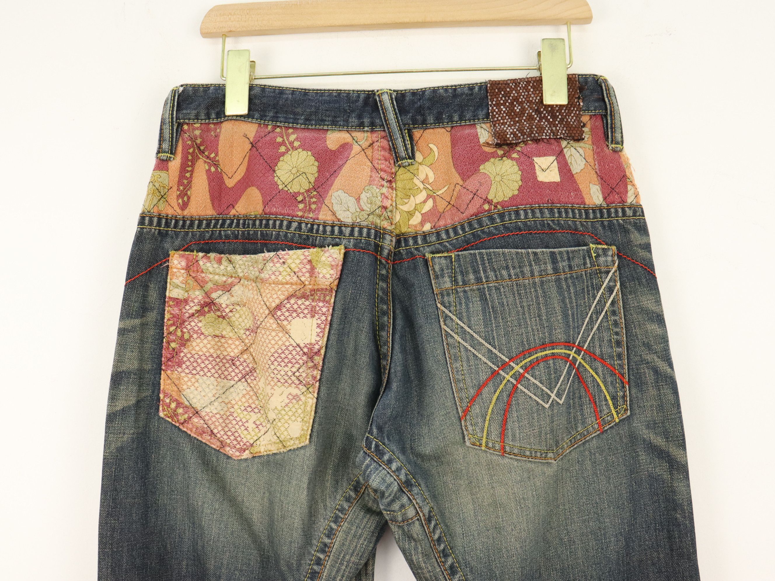 Mizra Jeans Kyoto Rare Mizra Kyoto Reconstructed Patch Seasoned Handmade Denim Size US 30 / EU 46 - 8 Thumbnail