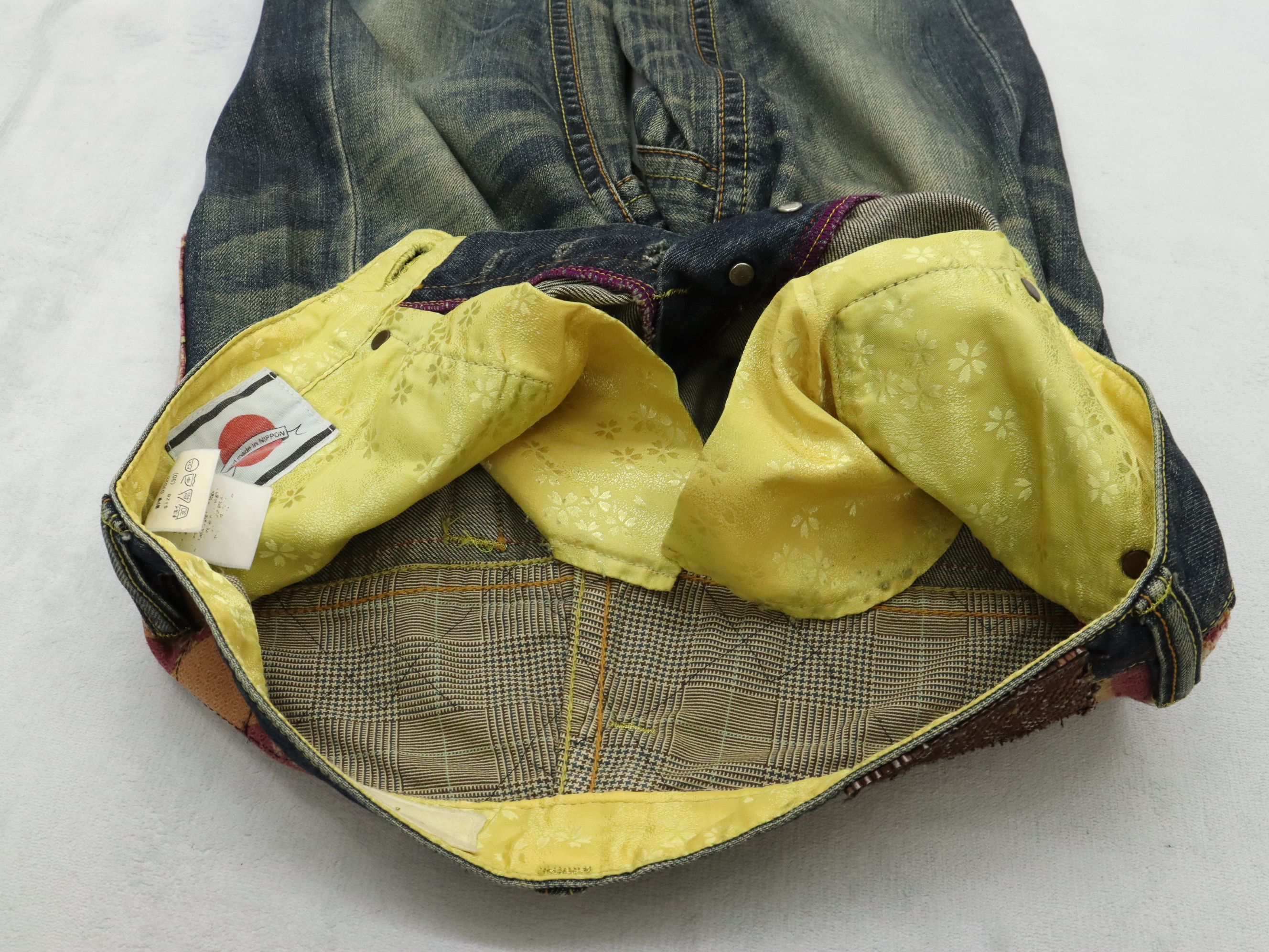 Mizra Jeans Kyoto Rare Mizra Kyoto Reconstructed Patch Seasoned Handmade Denim Size US 30 / EU 46 - 21 Thumbnail
