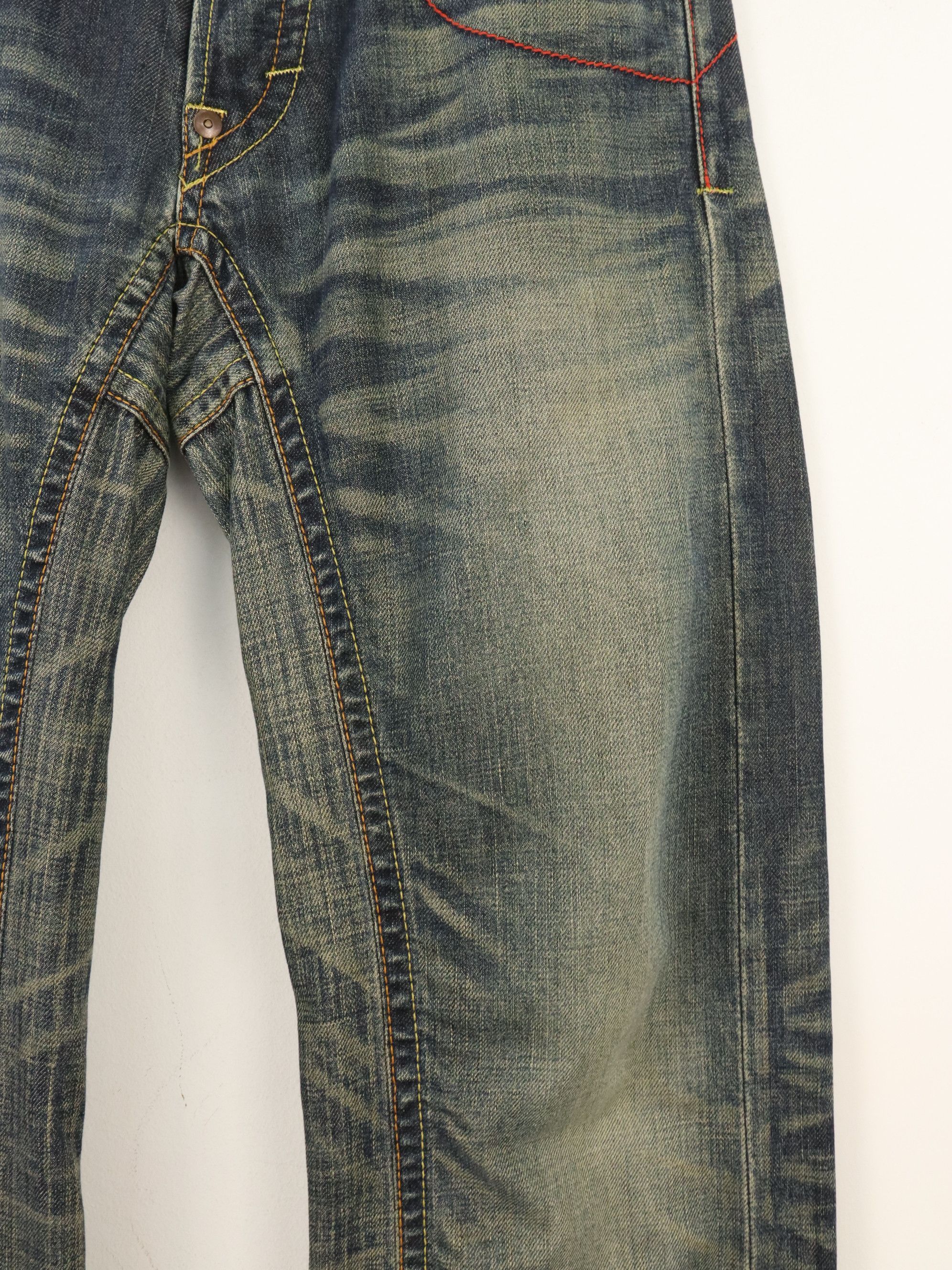 Mizra Jeans Kyoto Rare Mizra Kyoto Reconstructed Patch Seasoned Handmade Denim Size US 30 / EU 46 - 11 Thumbnail