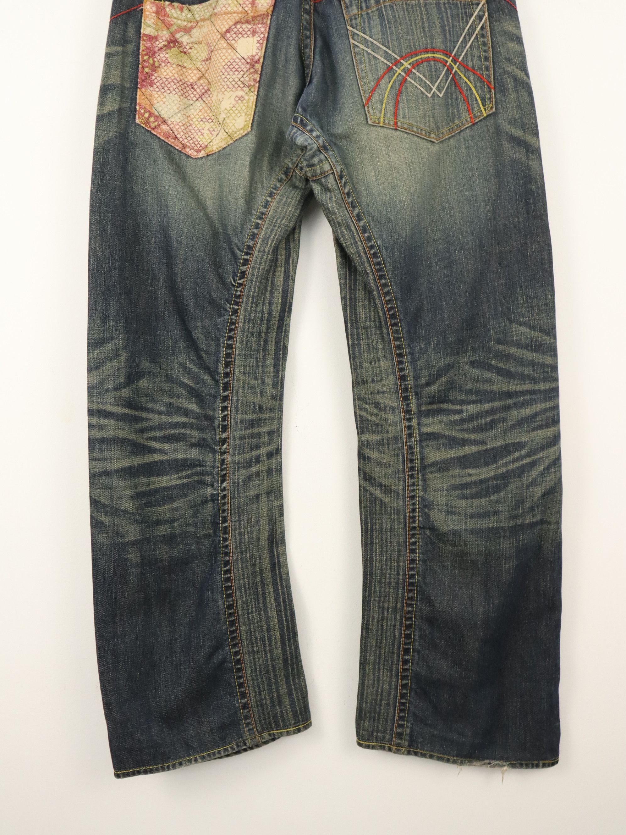 Mizra Jeans Kyoto Rare Mizra Kyoto Reconstructed Patch Seasoned Handmade Denim Size US 30 / EU 46 - 14 Thumbnail