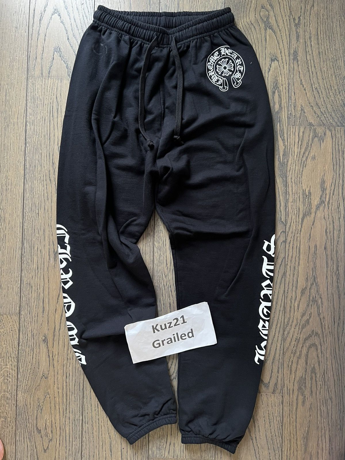 Chrome Hearts Chrome Hearts Black Logo Sweatpants | Grailed