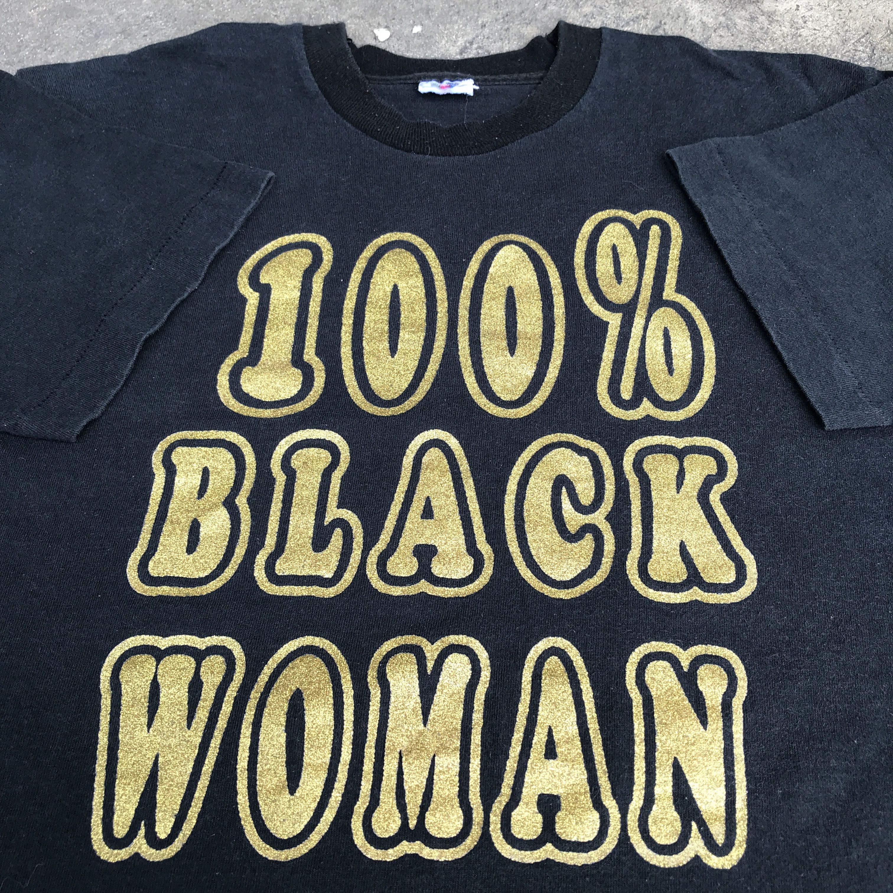 Rap Tees × Vintage Vintage 90s 100% black woman African Americans Tee Size US L / EU 52-54 / 3 - 2 Thumbnail