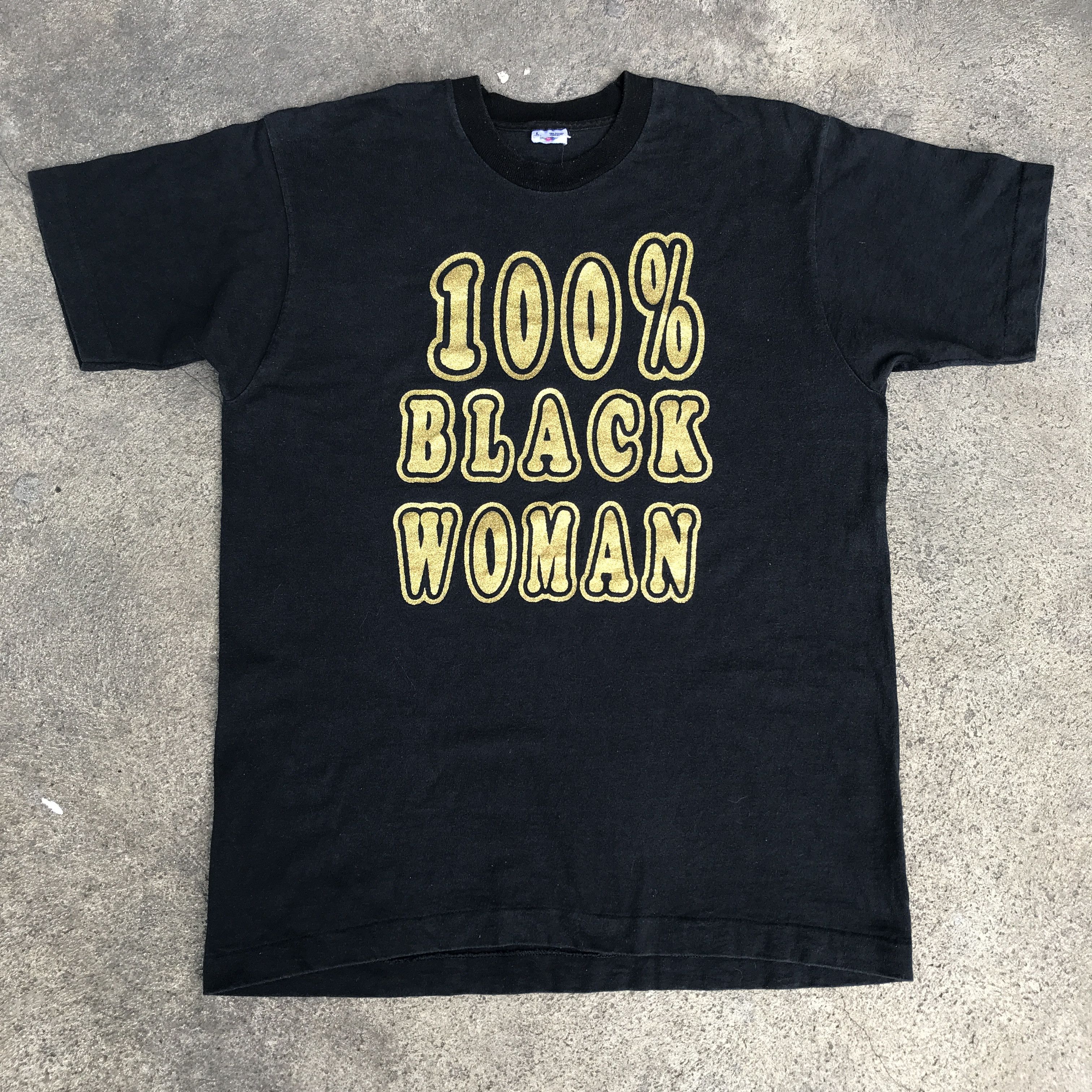 Rap Tees × Vintage Vintage 90s 100% black woman African Americans Tee Size US L / EU 52-54 / 3 - 1 Thumbnail