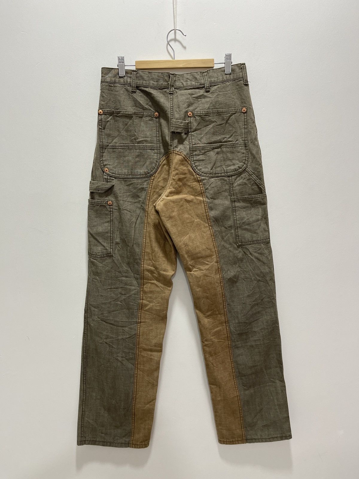 Japanese Brand × Vintage JAPANESE GREEDY RECONSTRUCTED FLARE CARPENTER PANTS Size US 32 / EU 48 - 7 Thumbnail