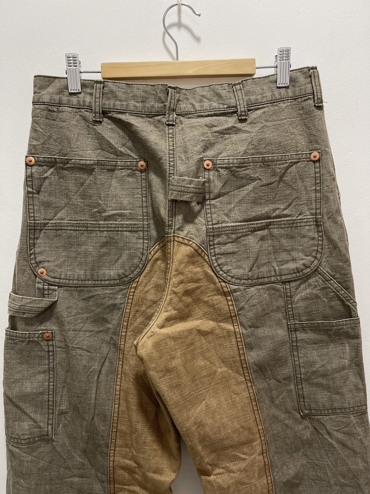 Japanese Brand × Vintage JAPANESE GREEDY RECONSTRUCTED FLARE CARPENTER PANTS Size US 32 / EU 48 - 10 Thumbnail