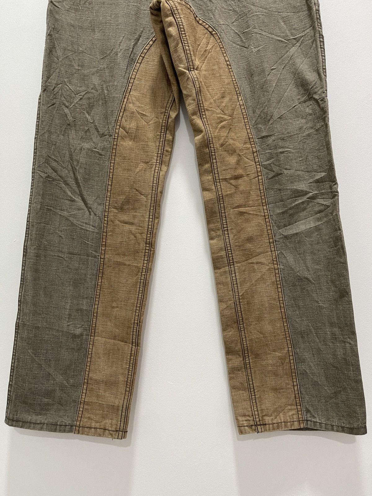 Japanese Brand × Vintage JAPANESE GREEDY RECONSTRUCTED FLARE CARPENTER PANTS Size US 32 / EU 48 - 5 Thumbnail