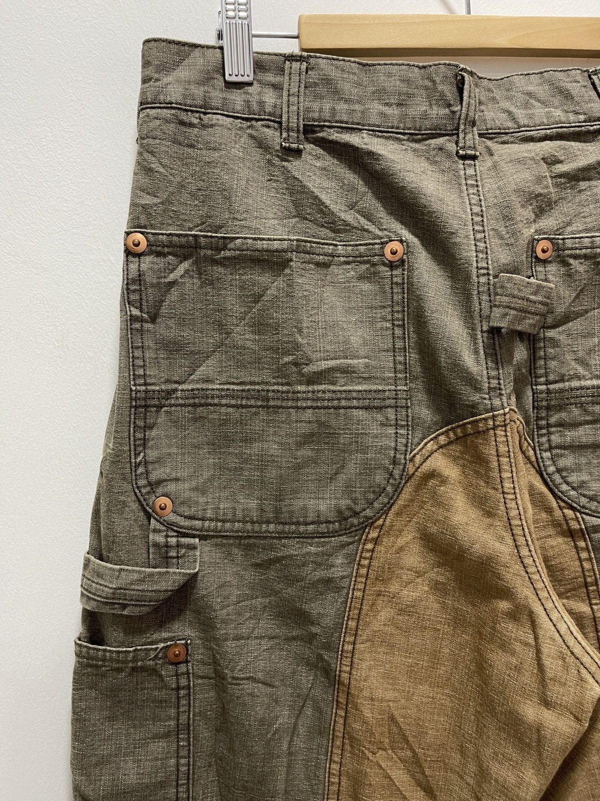 Japanese Brand × Vintage JAPANESE GREEDY RECONSTRUCTED FLARE CARPENTER PANTS Size US 32 / EU 48 - 9 Thumbnail