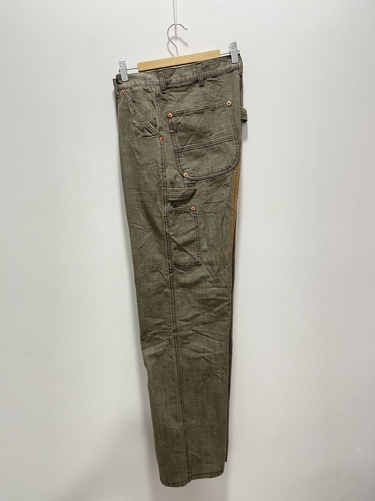 Japanese Brand × Vintage JAPANESE GREEDY RECONSTRUCTED FLARE CARPENTER PANTS Size US 32 / EU 48 - 14 Thumbnail