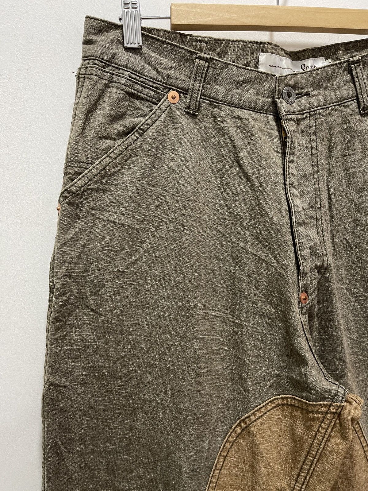 Japanese Brand × Vintage JAPANESE GREEDY RECONSTRUCTED FLARE CARPENTER PANTS Size US 32 / EU 48 - 3 Thumbnail