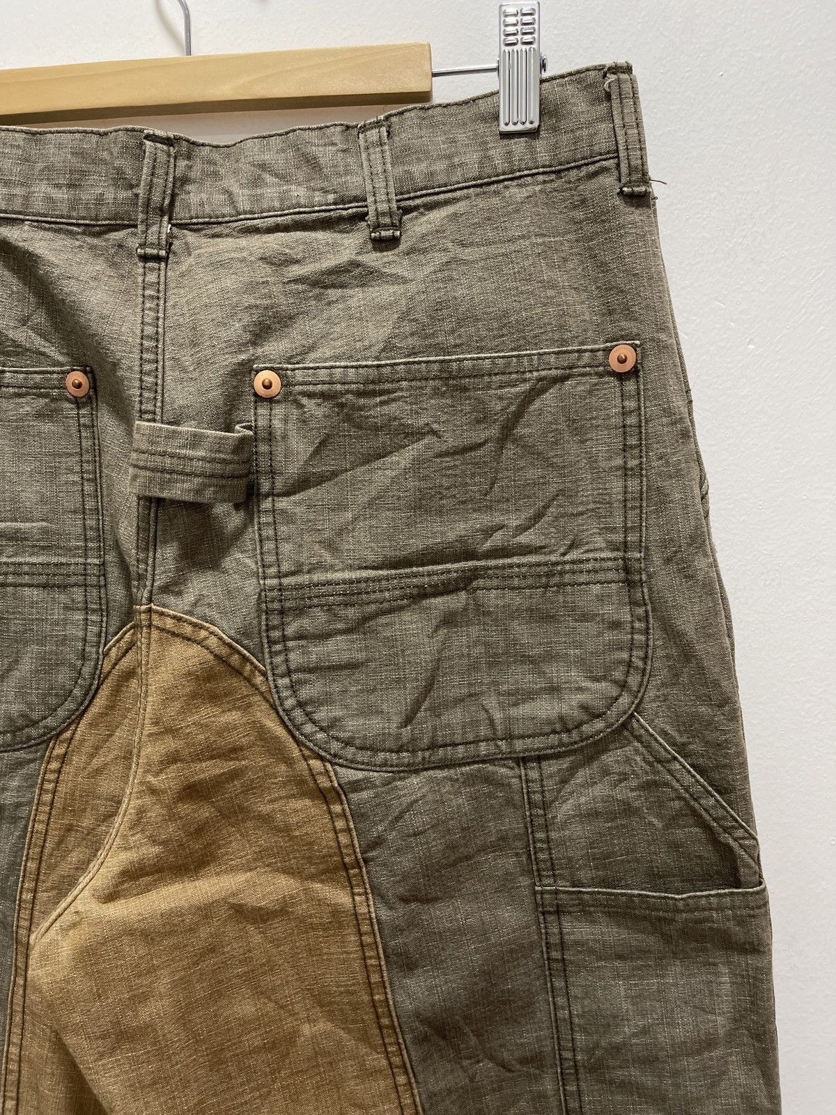 Japanese Brand × Vintage JAPANESE GREEDY RECONSTRUCTED FLARE CARPENTER PANTS Size US 32 / EU 48 - 8 Thumbnail