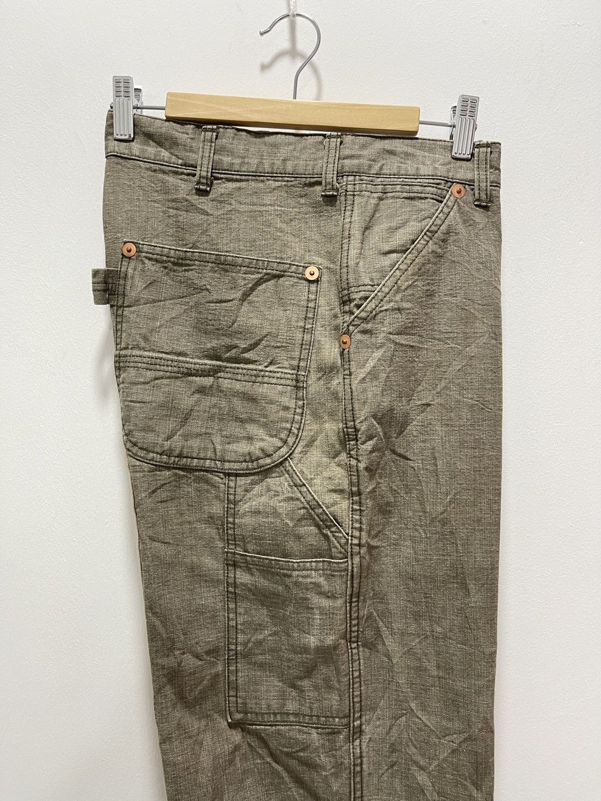 Japanese Brand × Vintage JAPANESE GREEDY RECONSTRUCTED FLARE CARPENTER PANTS Size US 32 / EU 48 - 13 Thumbnail