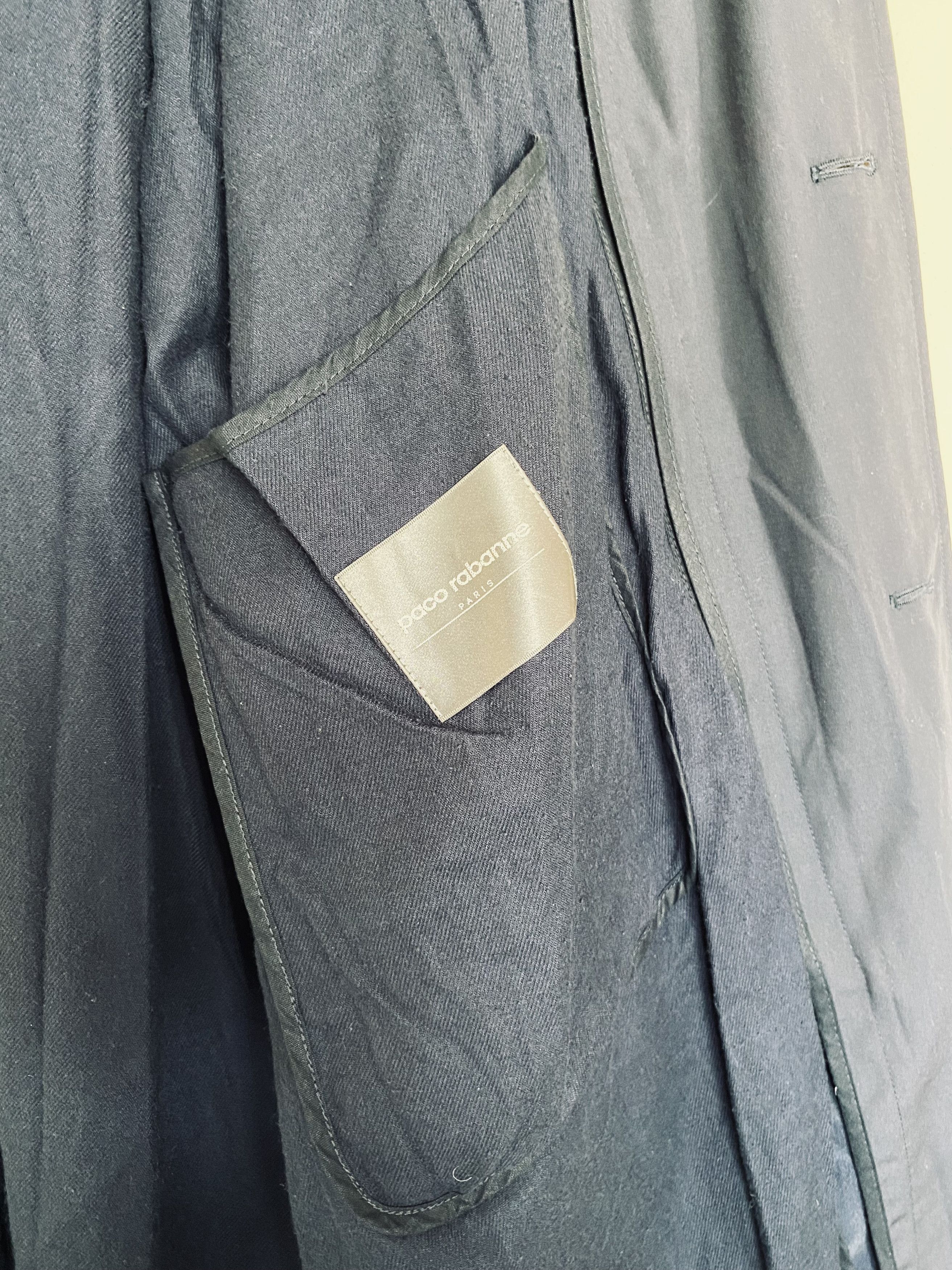 Designer × Vintage Paco Rabbane vintage navy coat, size M Size US M / EU 48-50 / 2 - 3 Thumbnail