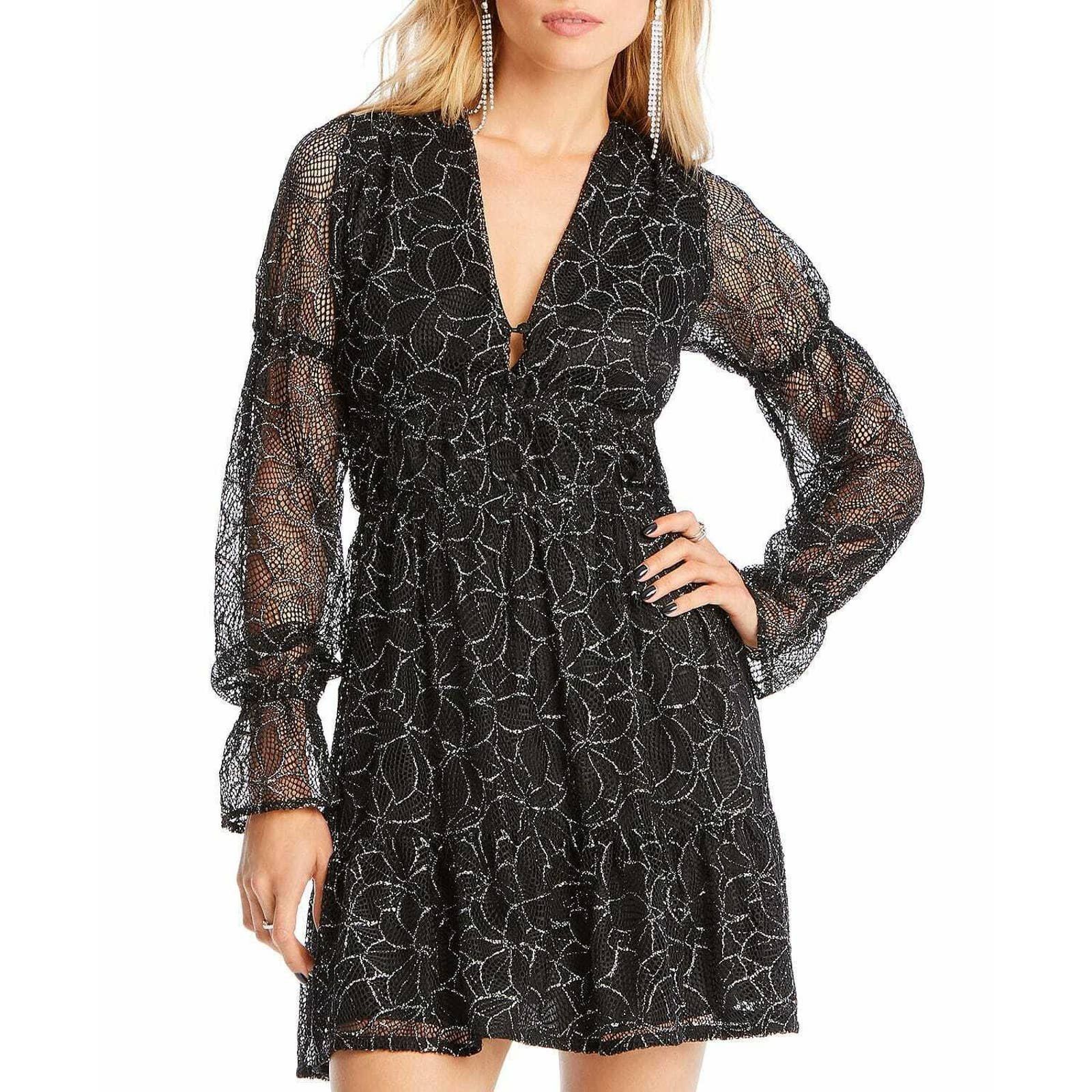 Reyna Embroidered Balloon Sleeve Dress
