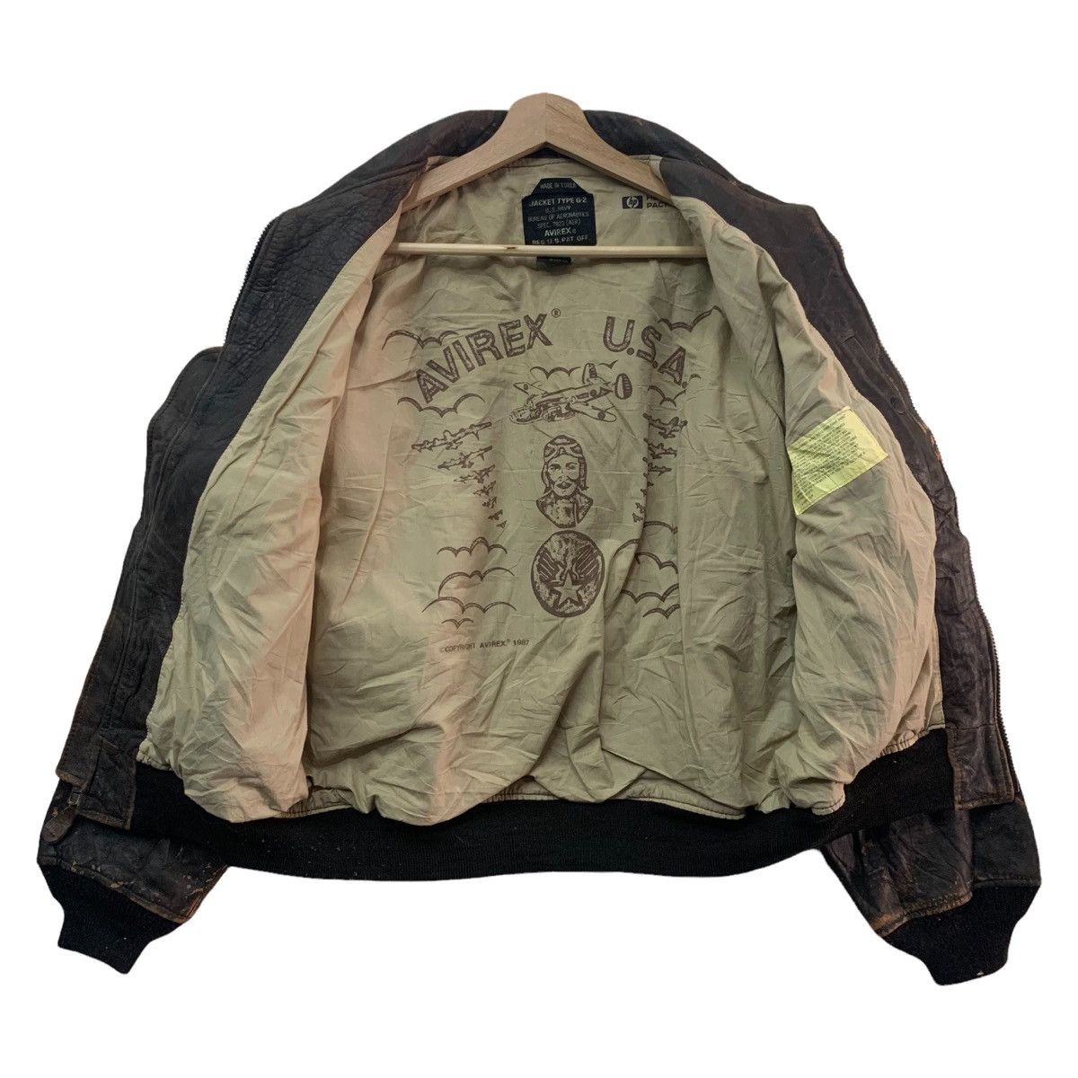Vintage 1987 Avirex Type G-2 US Navy Flight Jacket