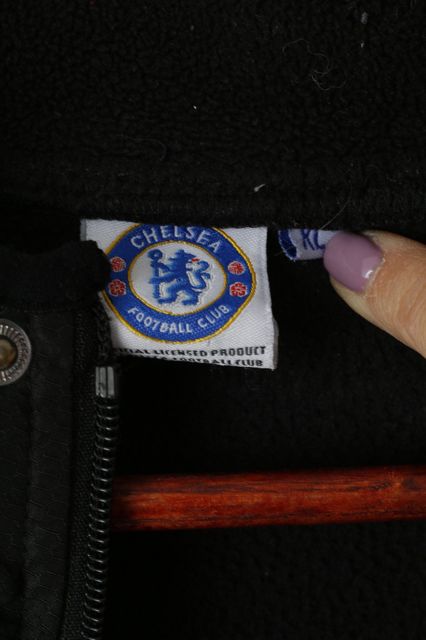 Other Chelsea Football Club Men XL Fleece Top Black 0455 Size US XL / EU 56 / 4 - 5 Thumbnail