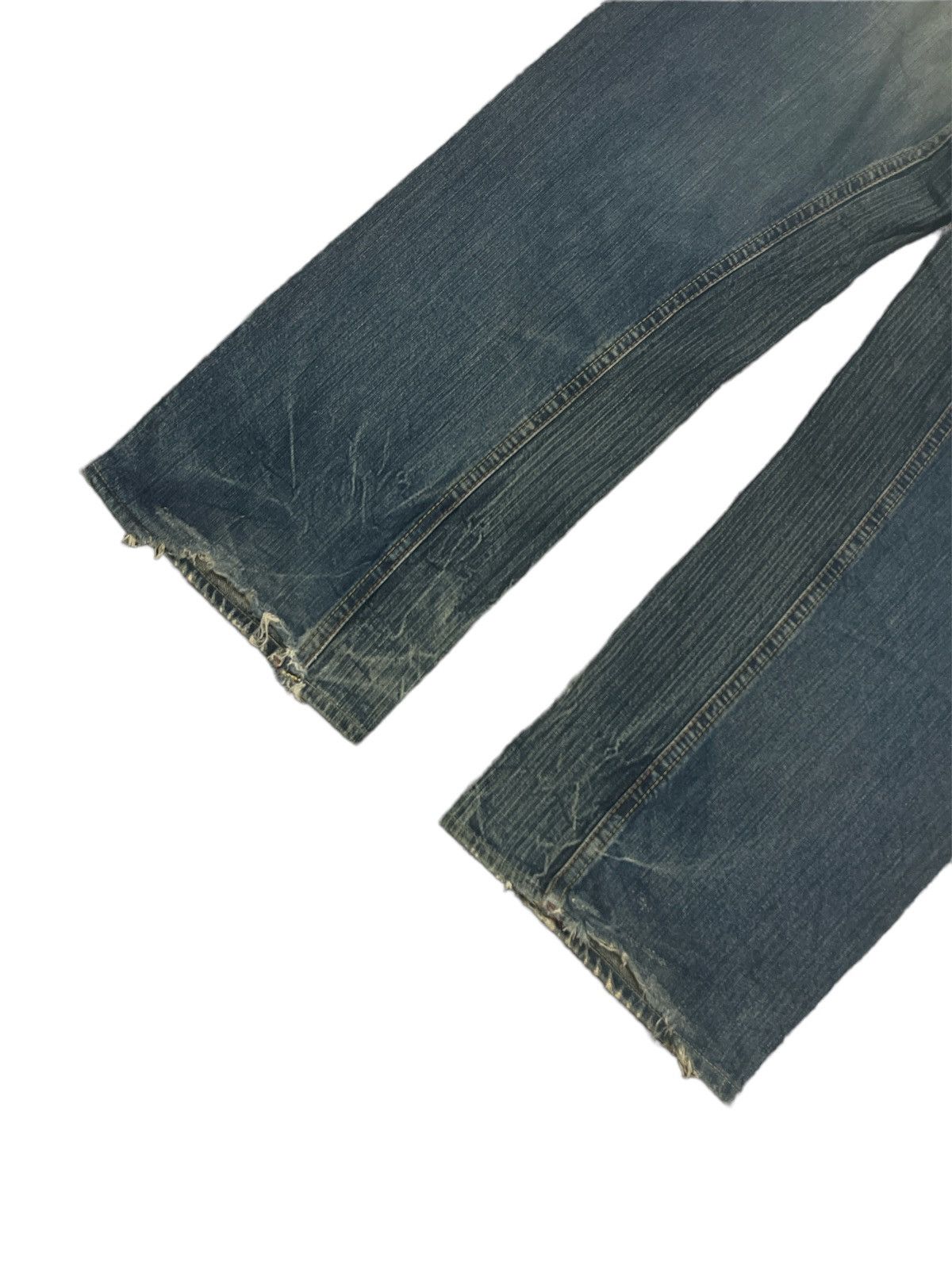 Eternal × Japanese Brand BAGGY💥 THRASHED EXTERNAL RED SALVAGE DISTRESSED DENIM PANTS Size US 35 - 10 Thumbnail